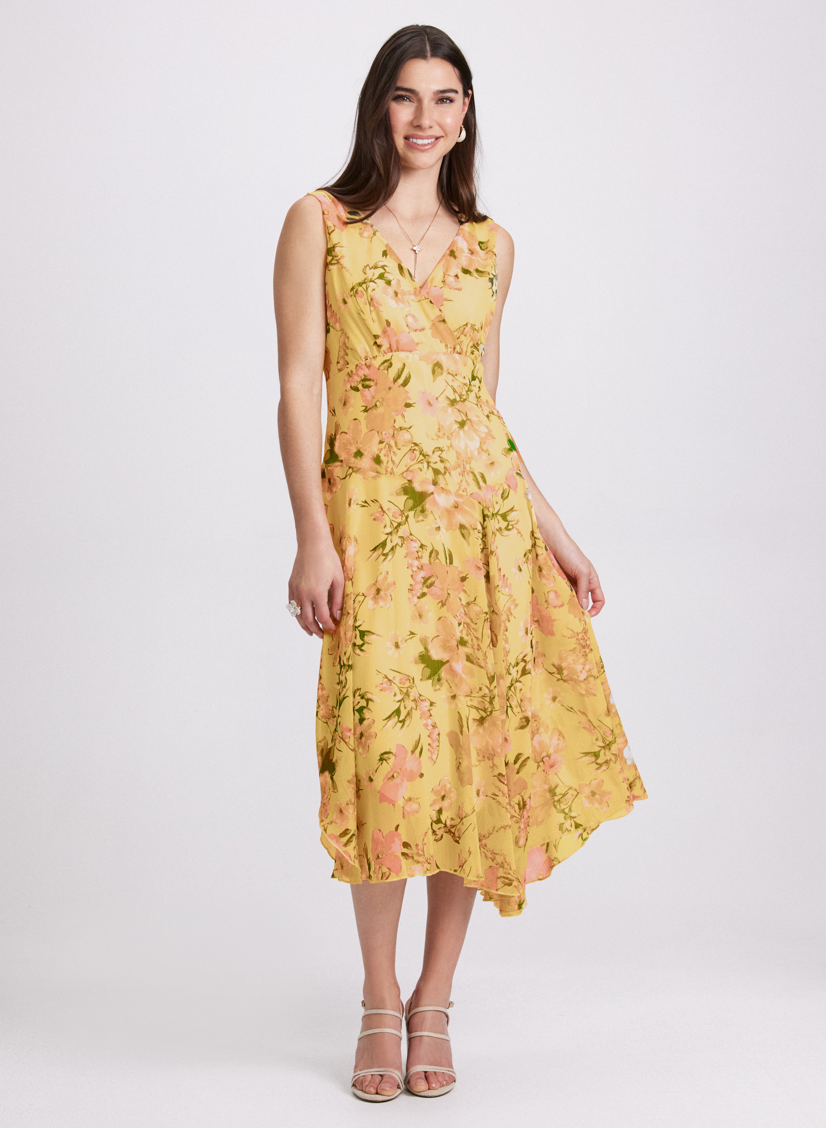 sachin and babi light blue dress Purple Floral Chiffon Ankle-Length Dress main image 1