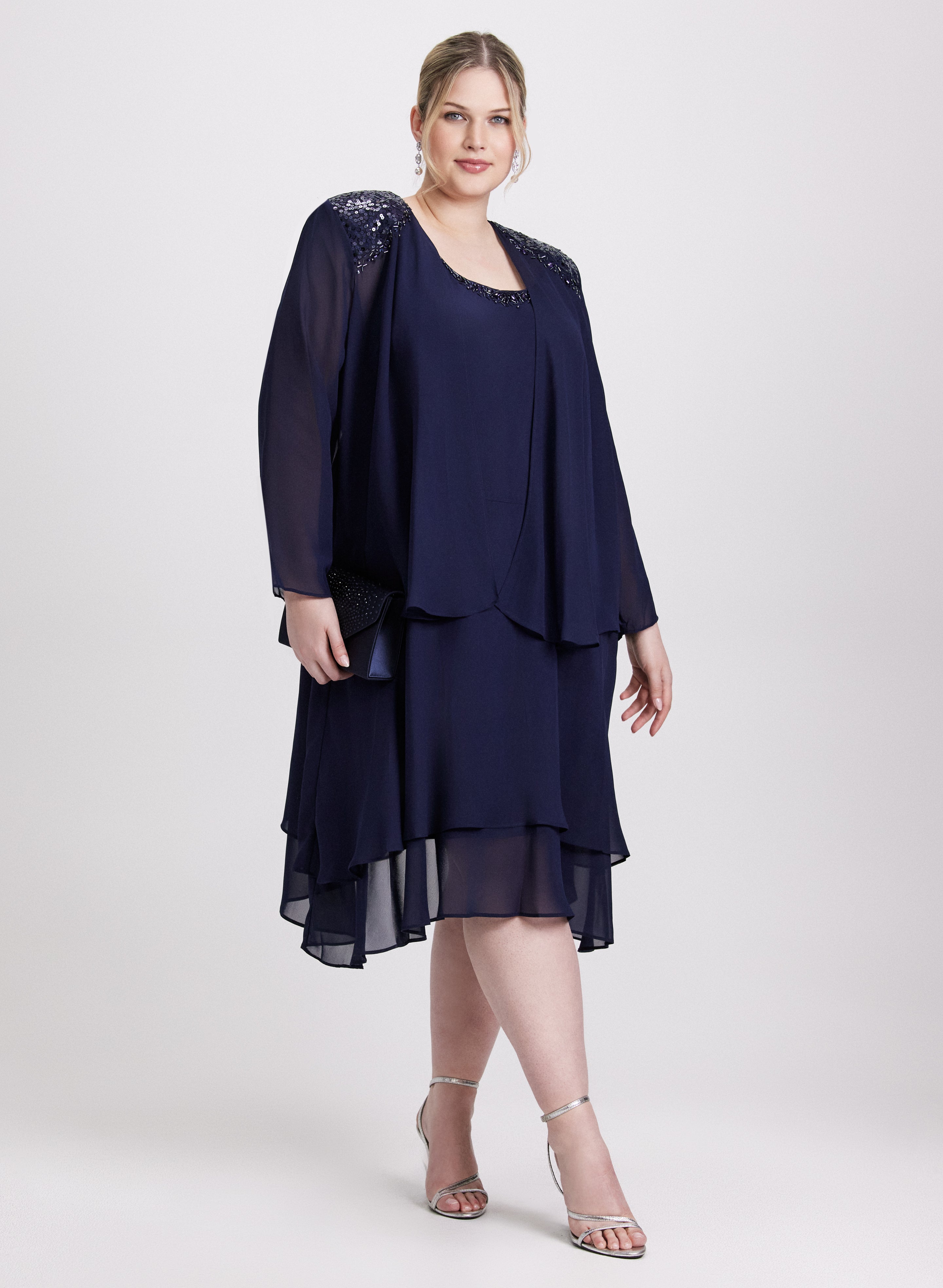 laura Chiffon Midi Dress & Jacket Set | Clothing laura Chiffon Midi Dress & Jacket Set | Clothing