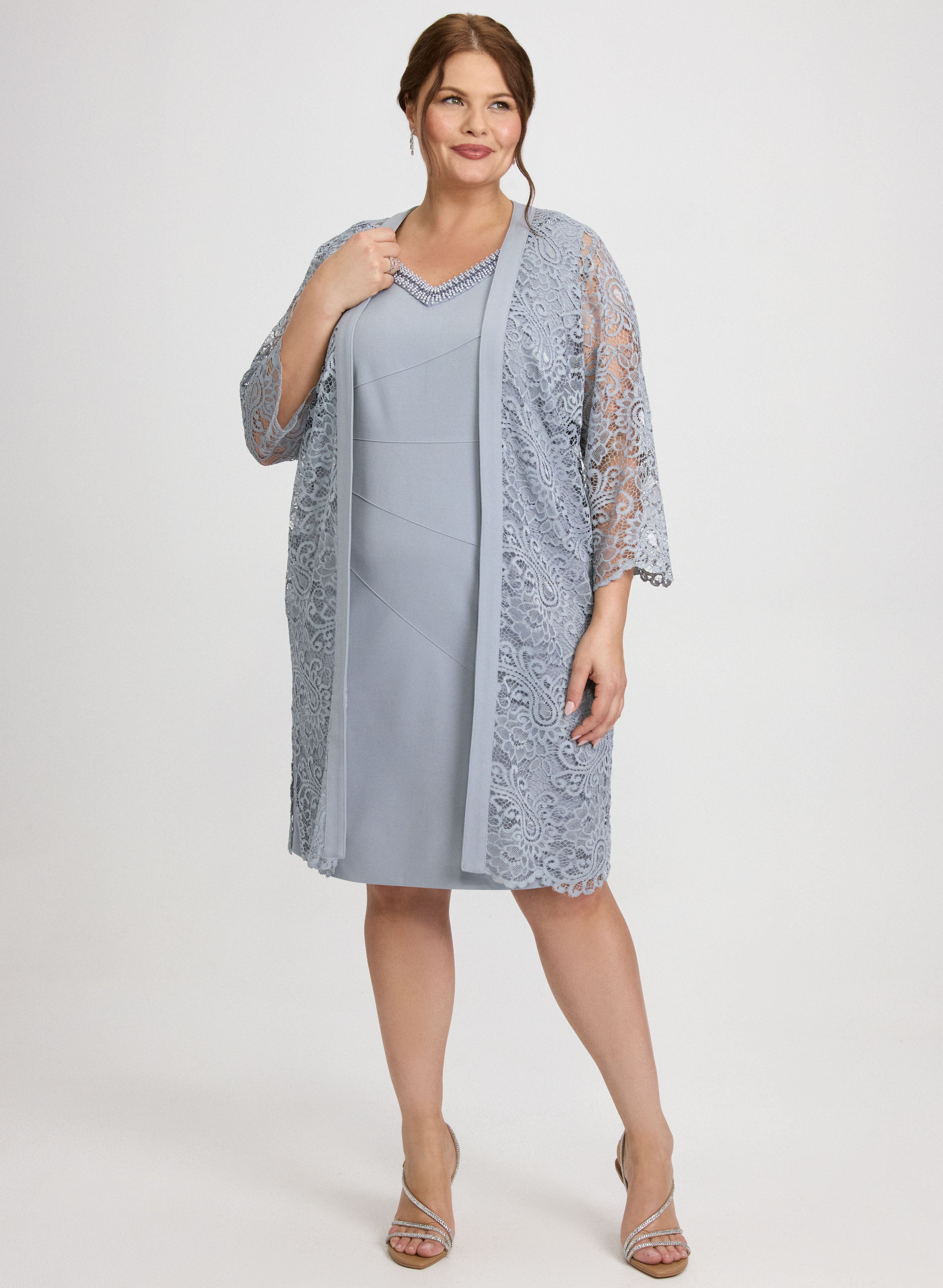 Lace Jacket & Dress Set