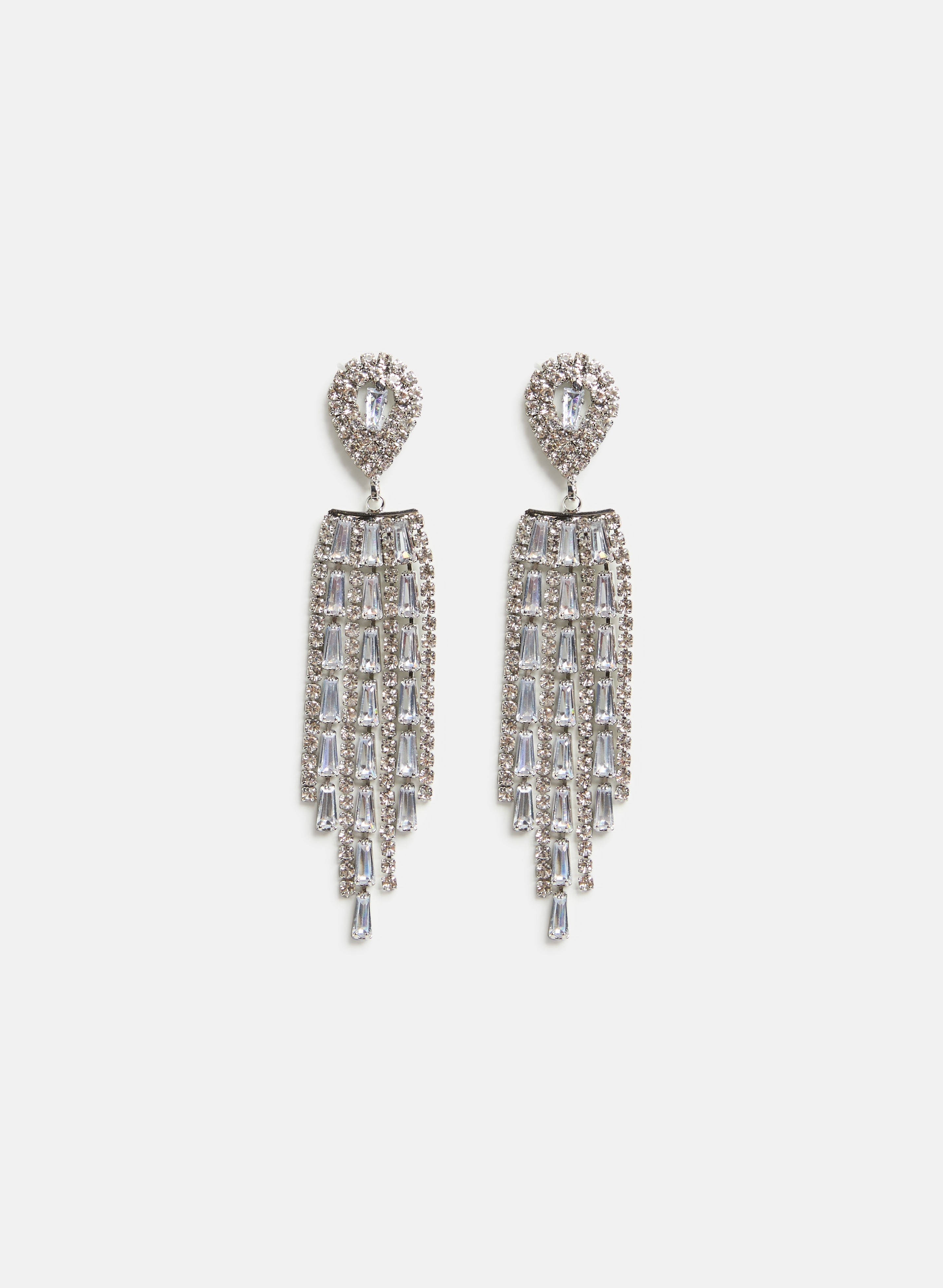 Cubic Zirconia Chandelier Earrings