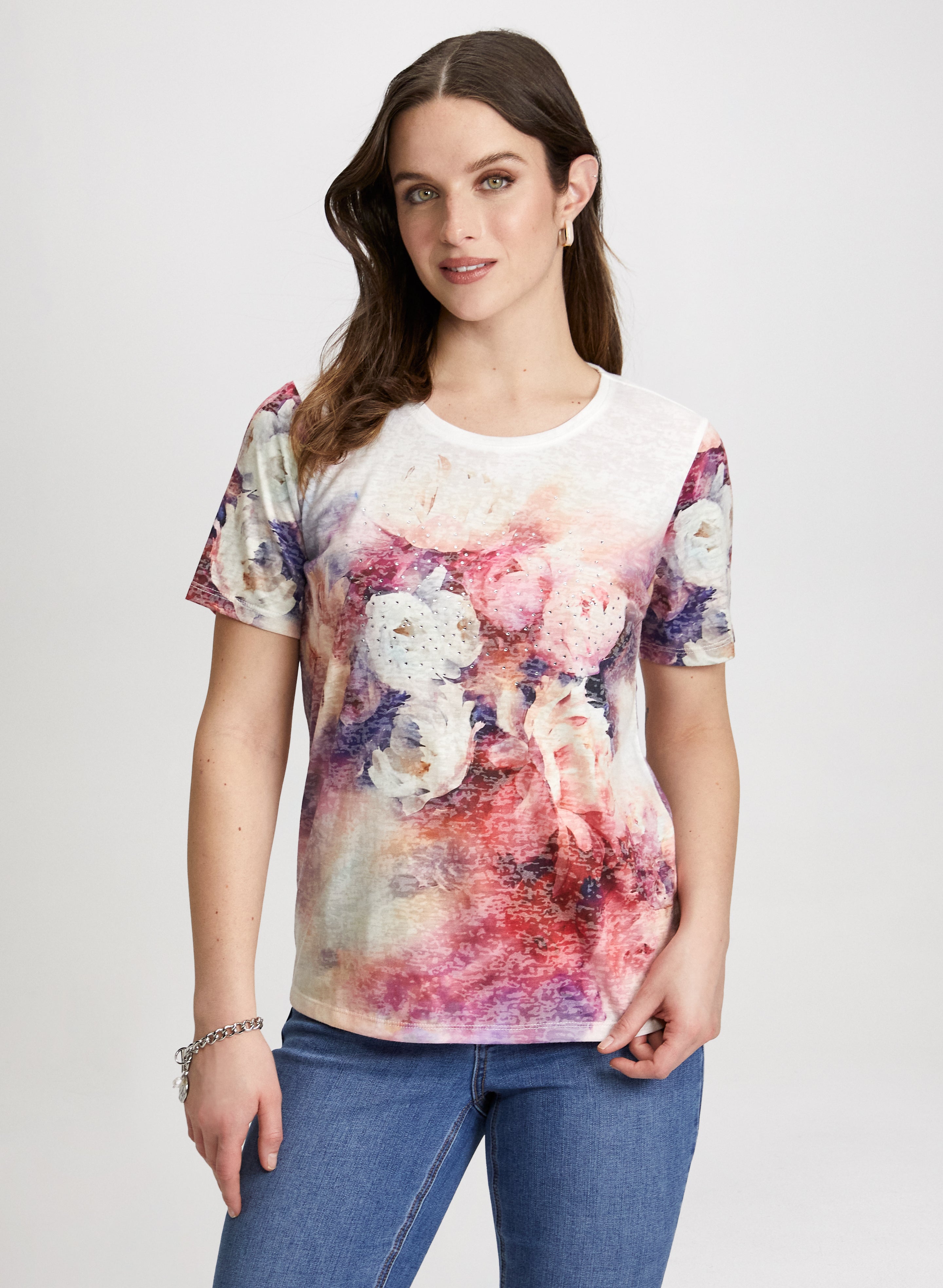 【GRAVER】FLOWERS 半袖T 3COLOR GRAVER]☆FLOWER BOUQUET DRAWING PIGMENT SHORT SLEEVE TEE