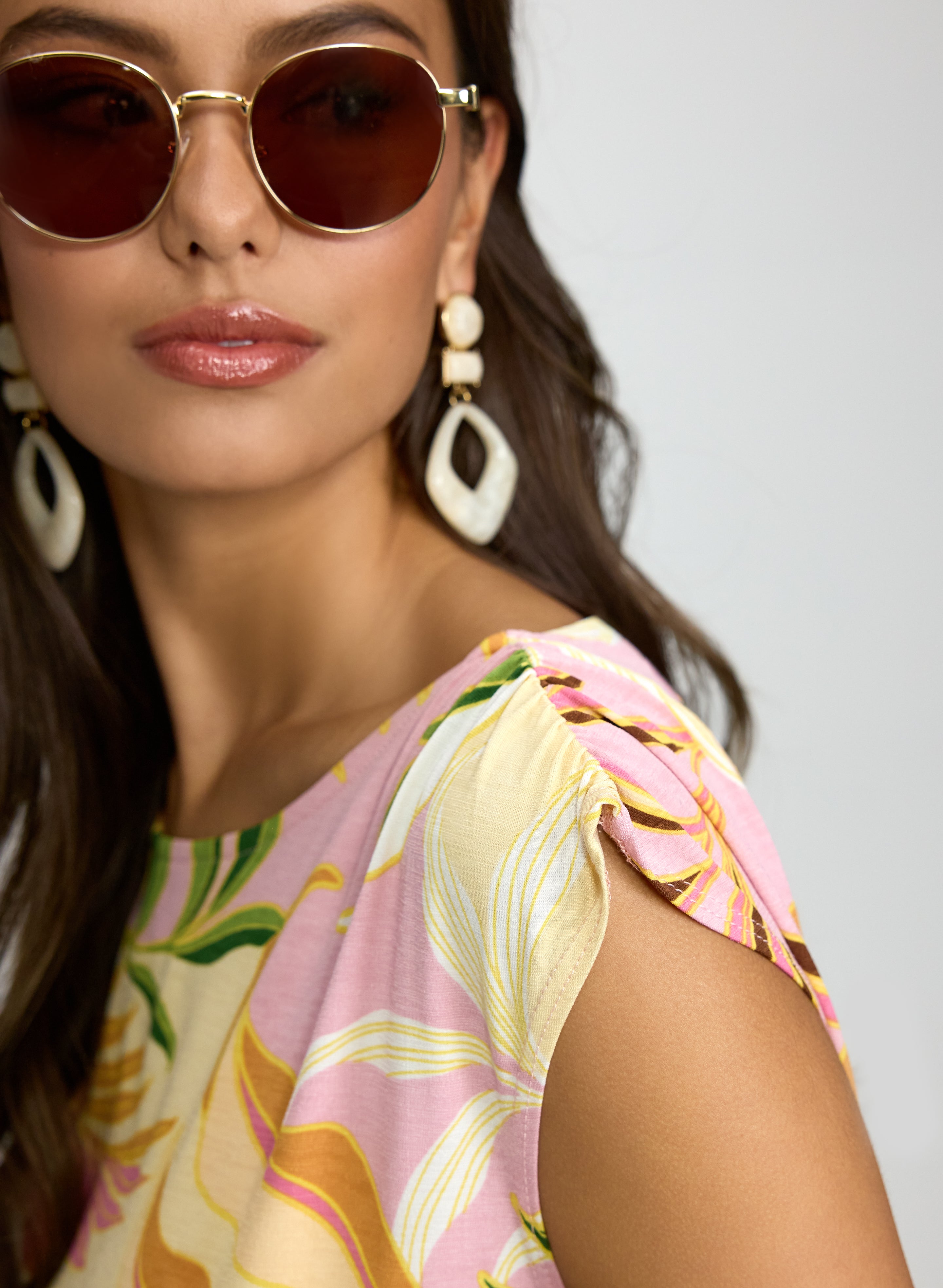 Tropical Print Top