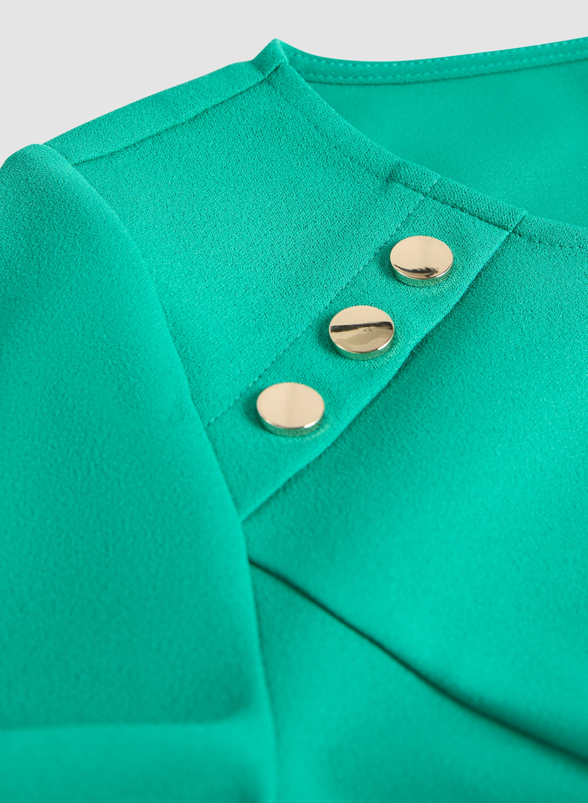 double button high low peplum top