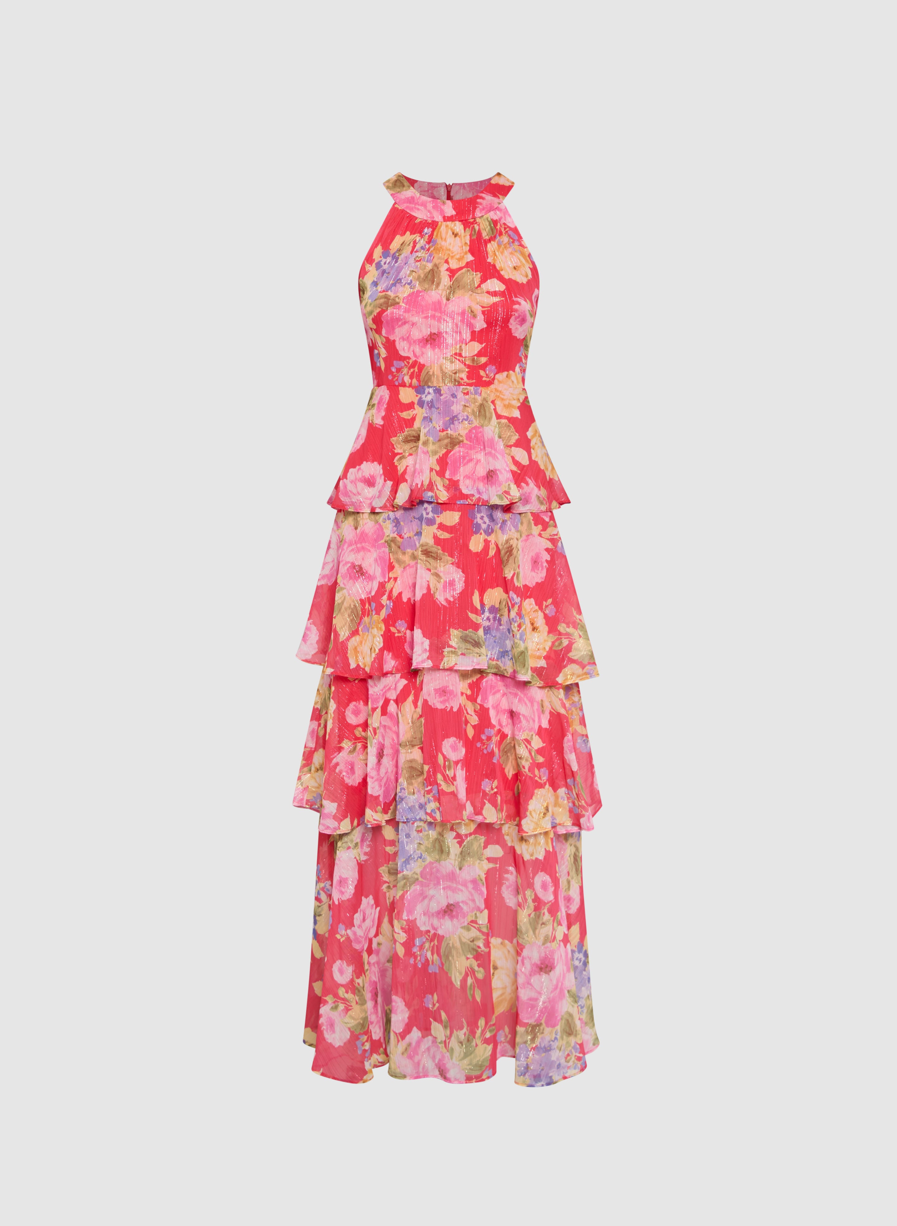 Tiered Floral Dress