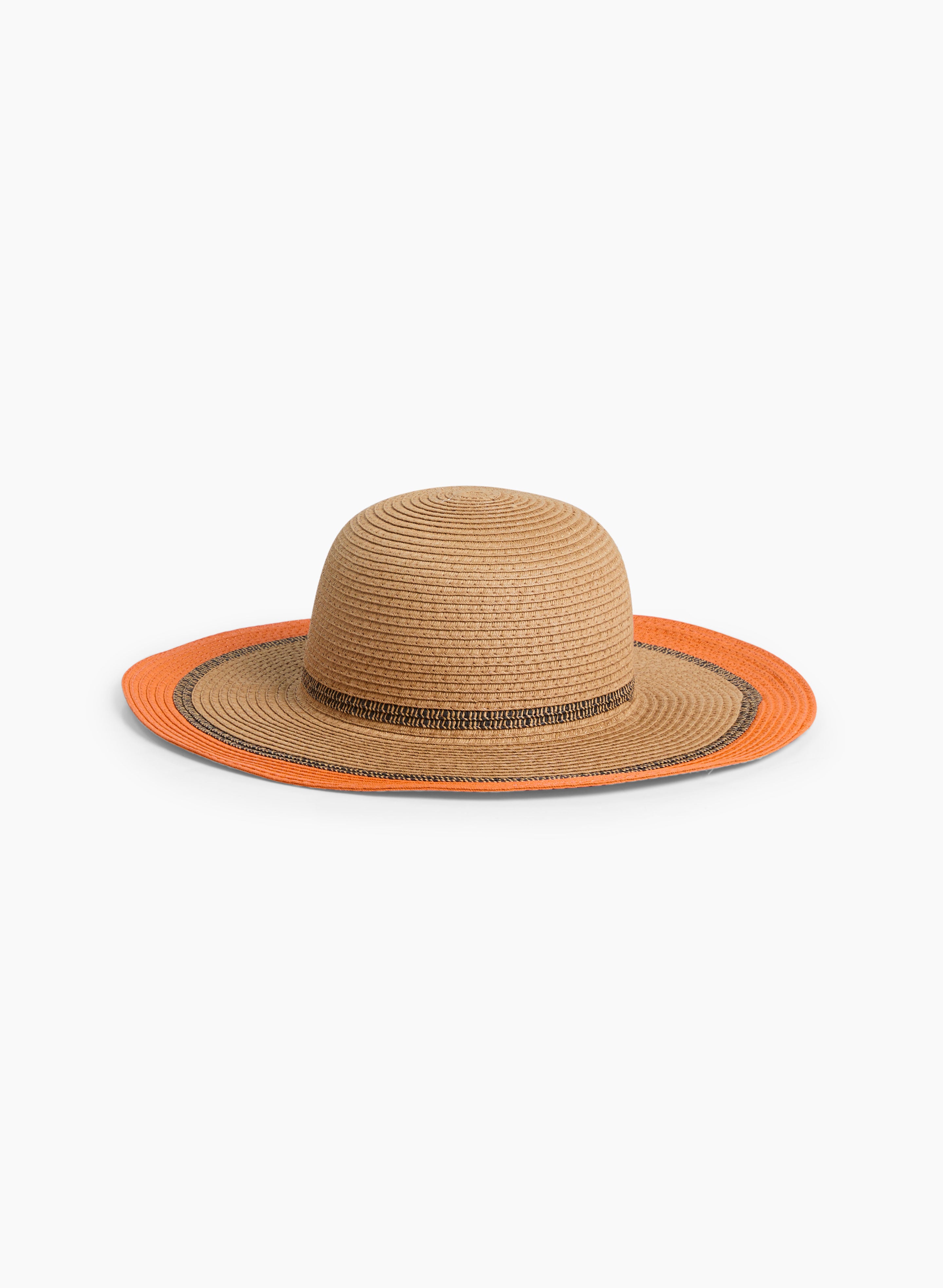 Contrast Three-Tone Straw Hat