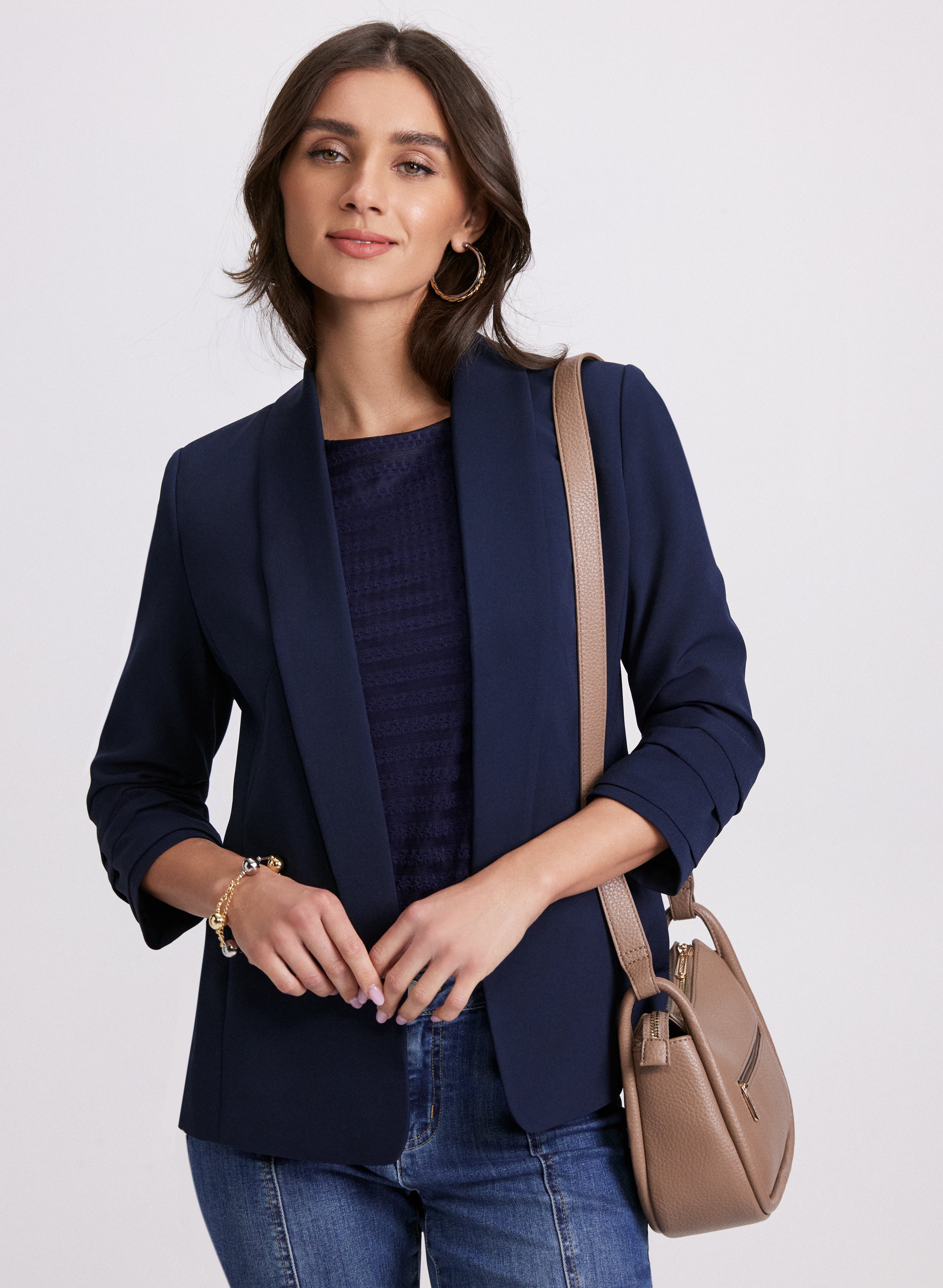 Lauren ／ Twill No Collar Jacket Open Twill Collarless Jacket