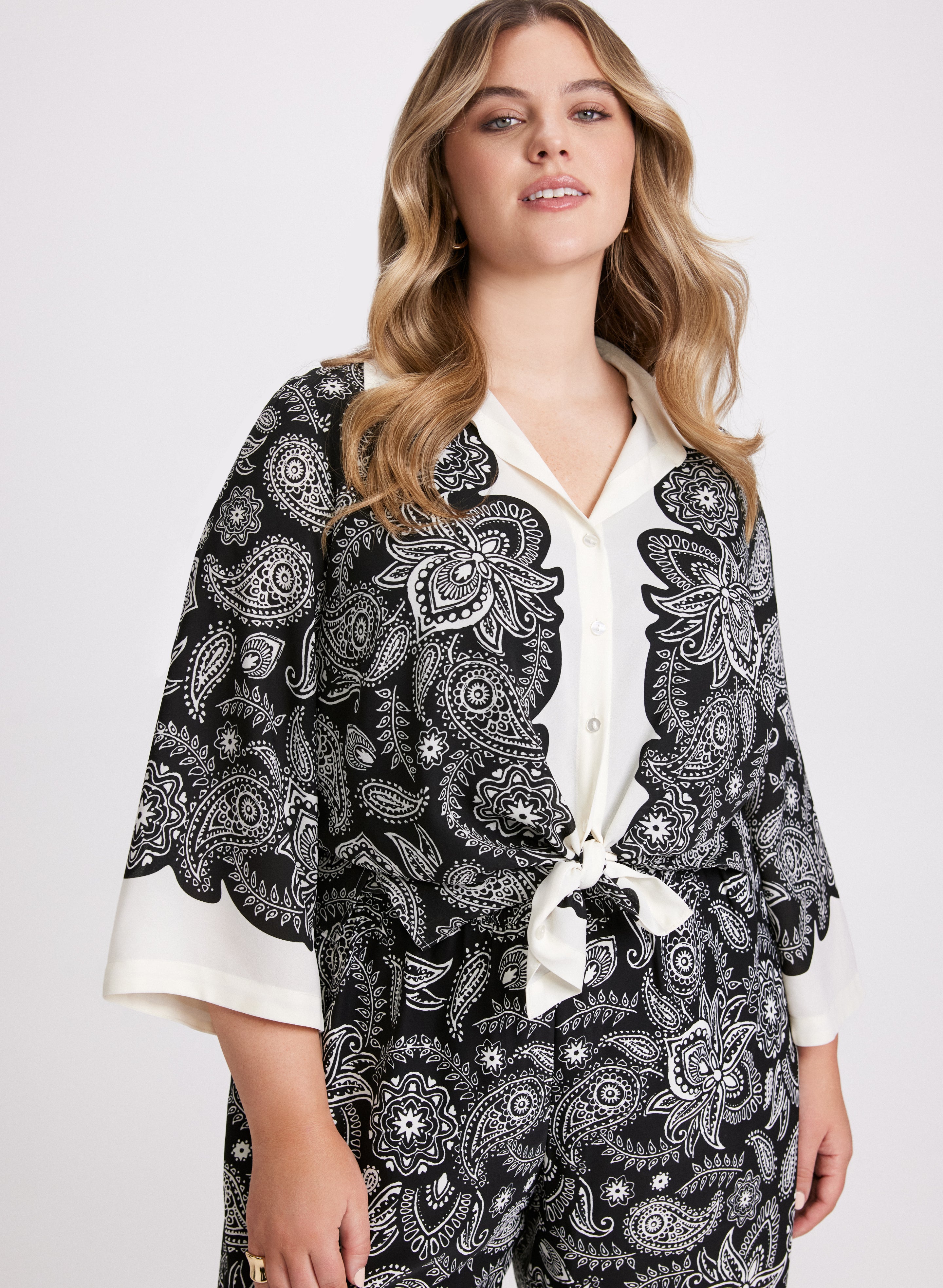 laura Paisley Placement Print Blouse