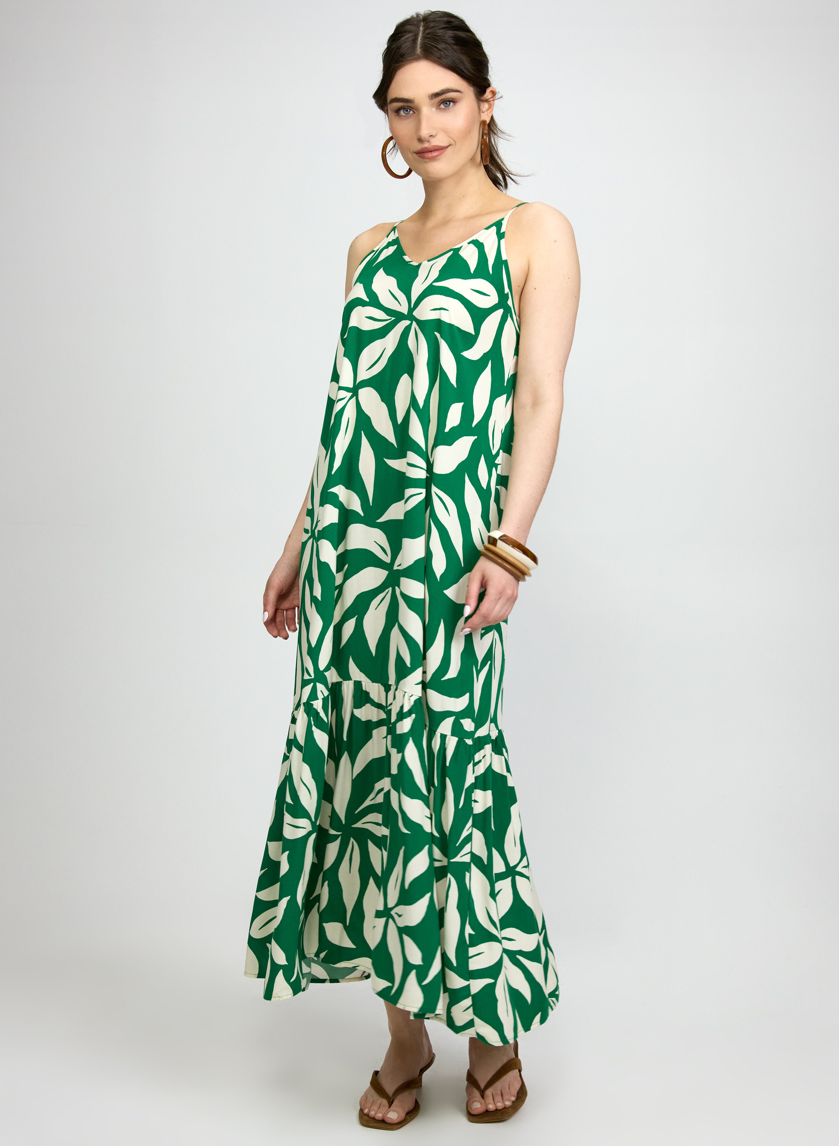 green tropical maxi dress Tropical Maxi Dress