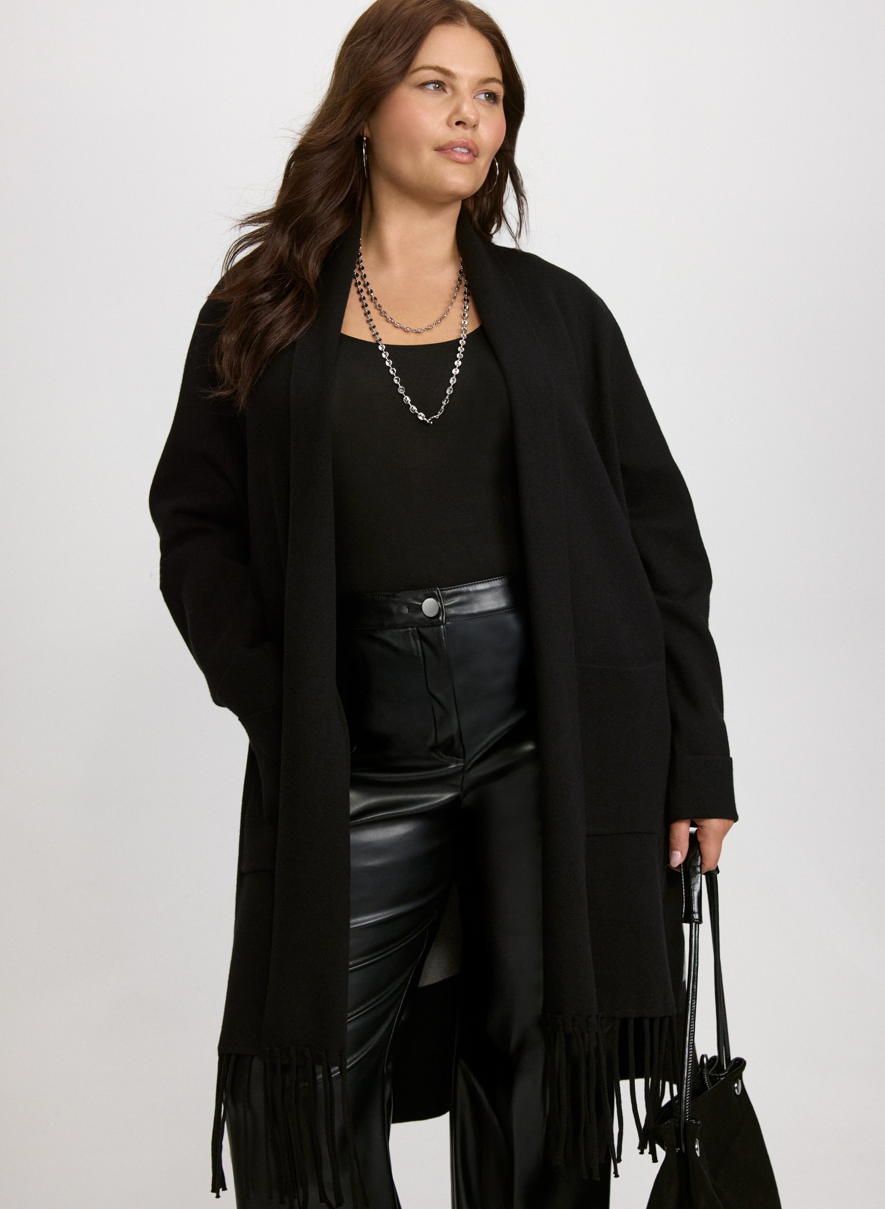 Fringe Colour Block Cardigan