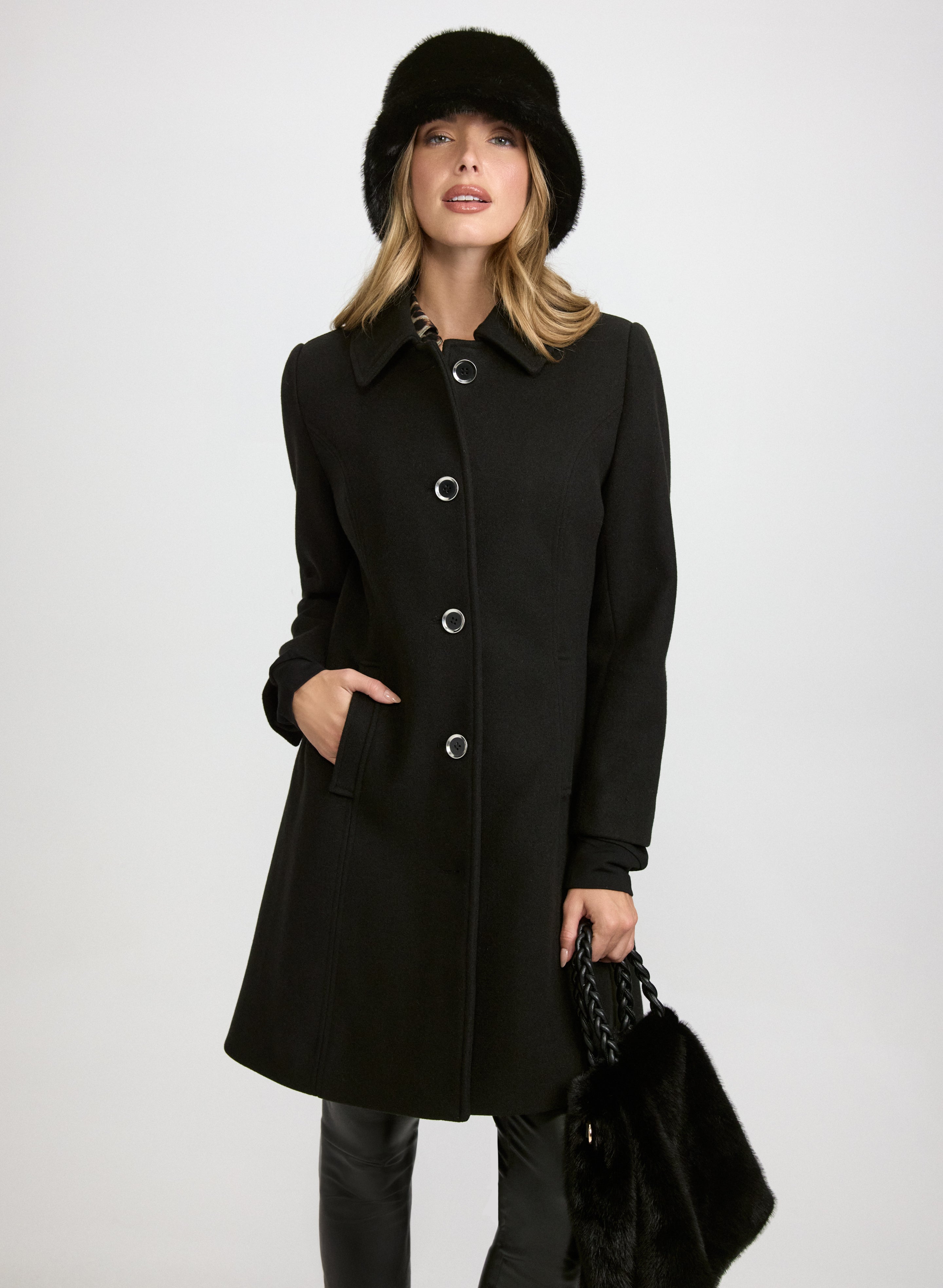Wool-Blend Coat