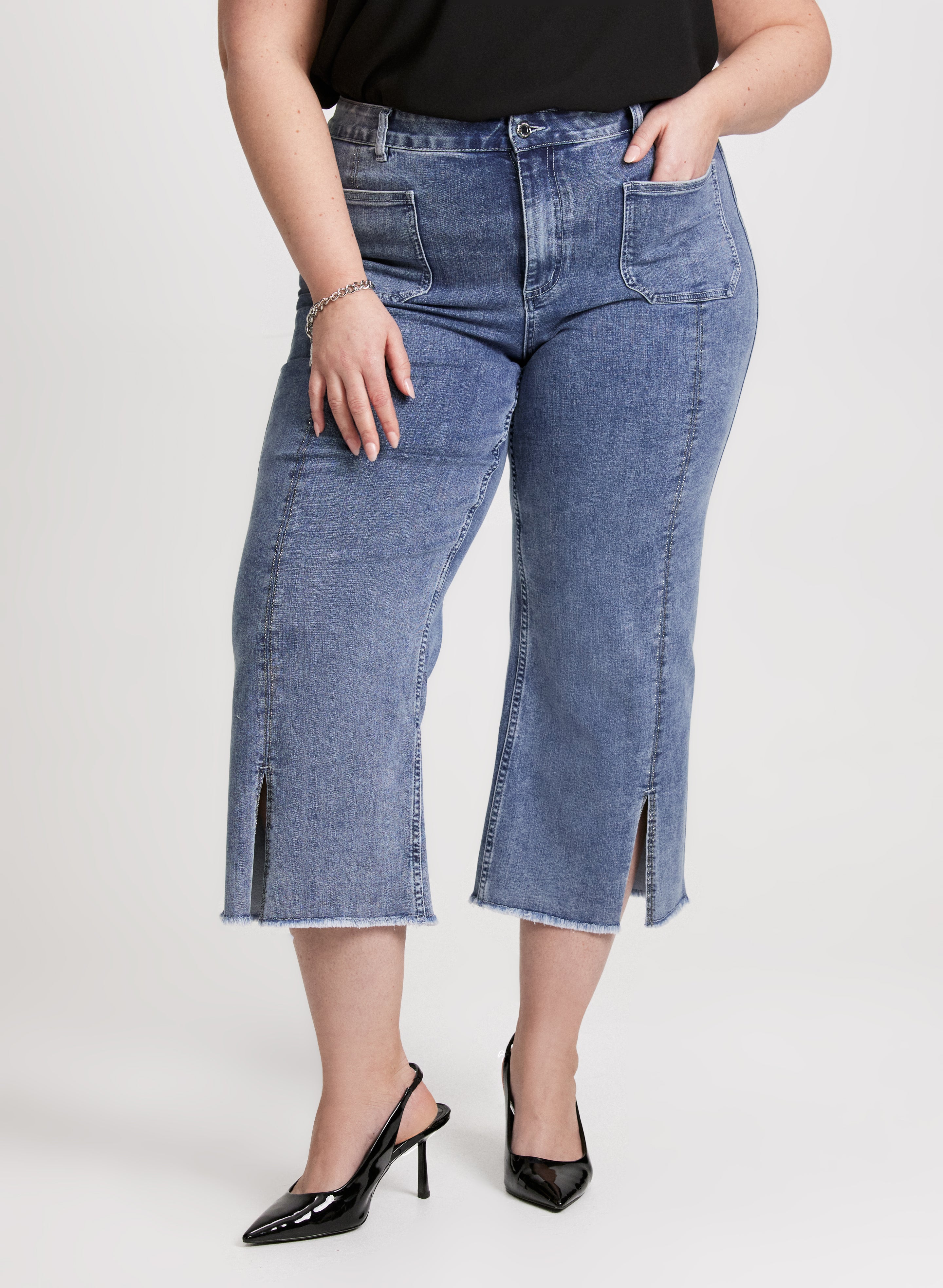 Split bootcut jeans