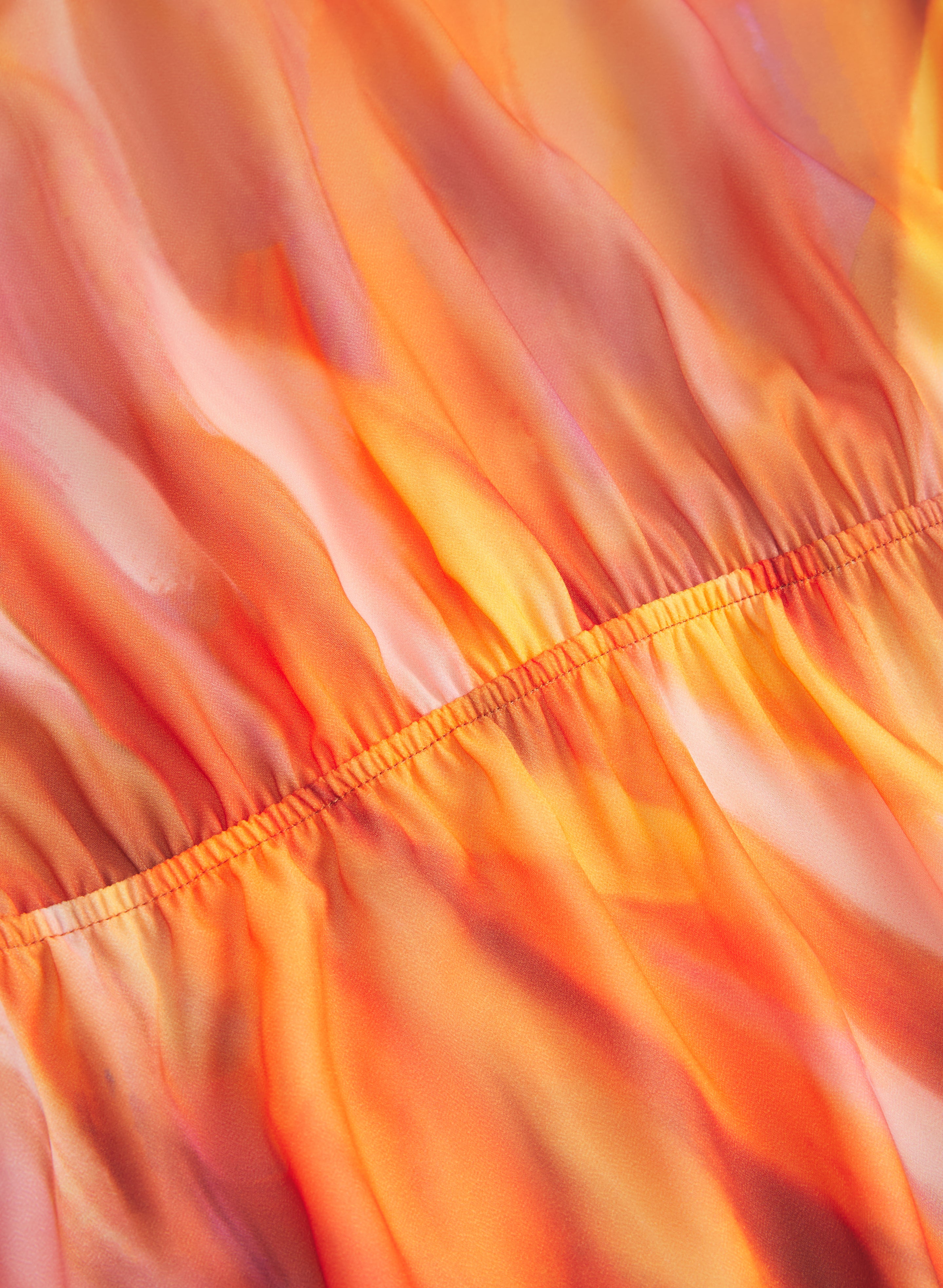 K♢041 stylist Abstract Peplum Blouse