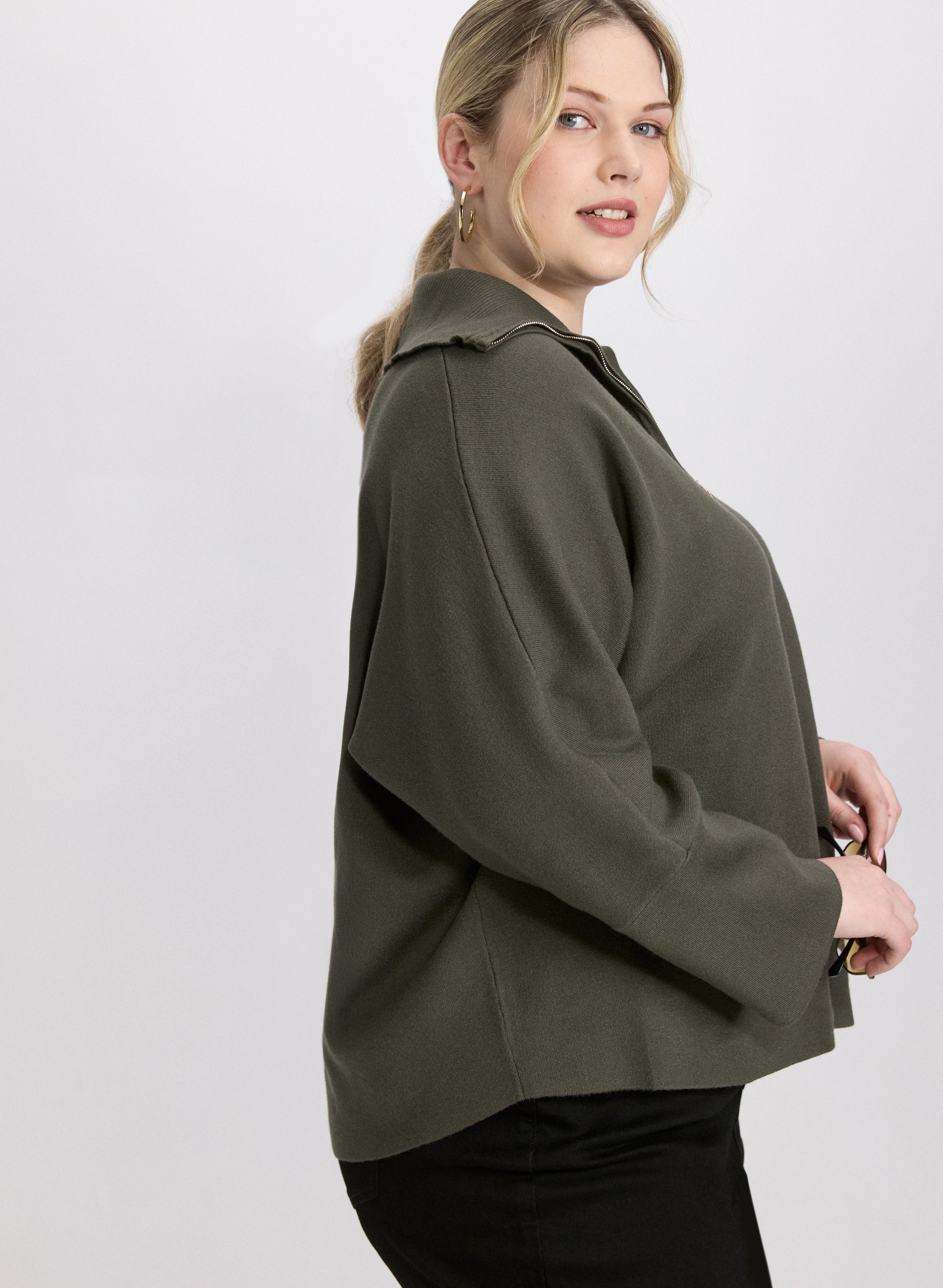 Joseph Ribkoff - Zip-Up Pullover Sweater
