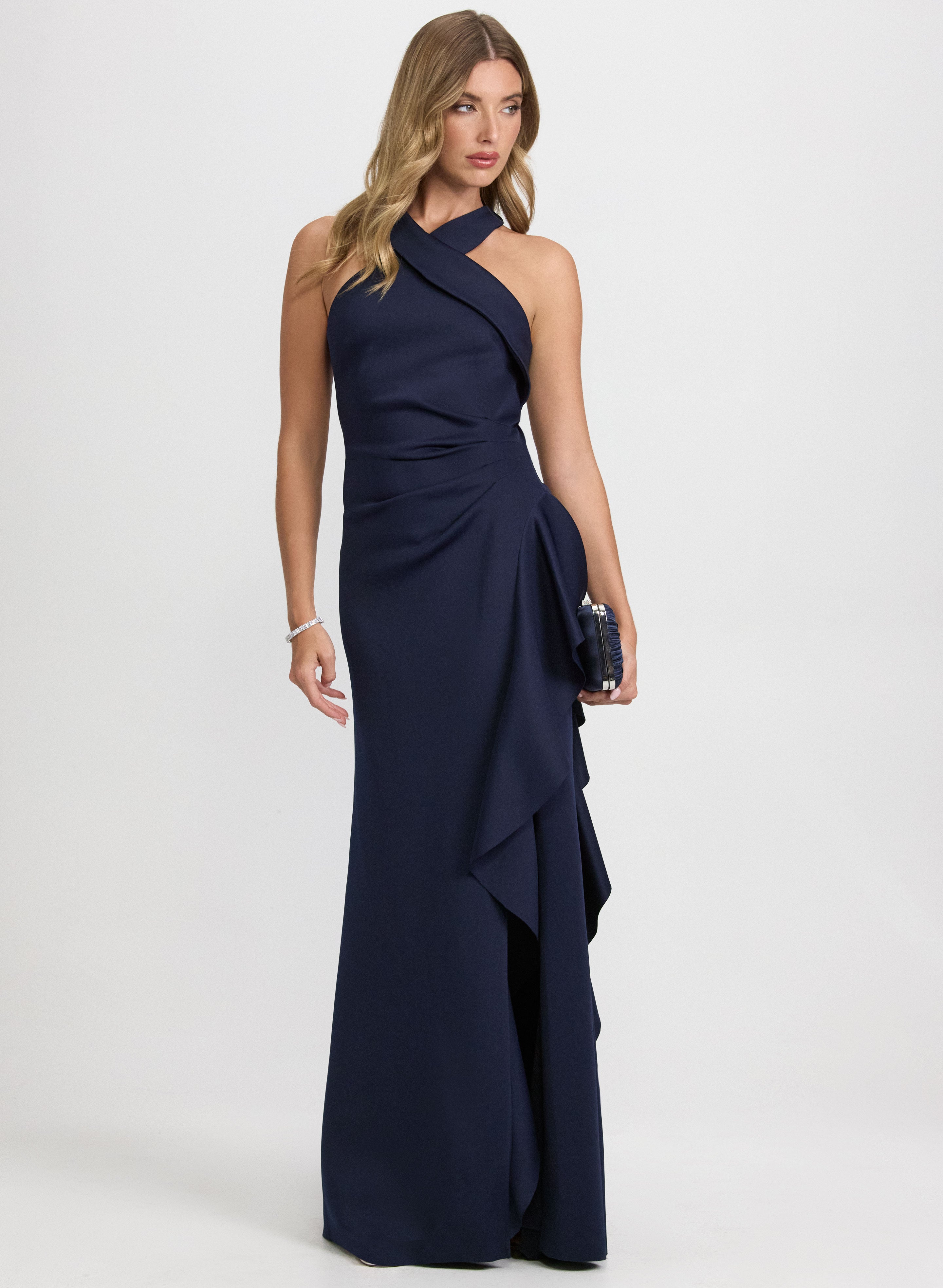 Waterfall Flounce Dress