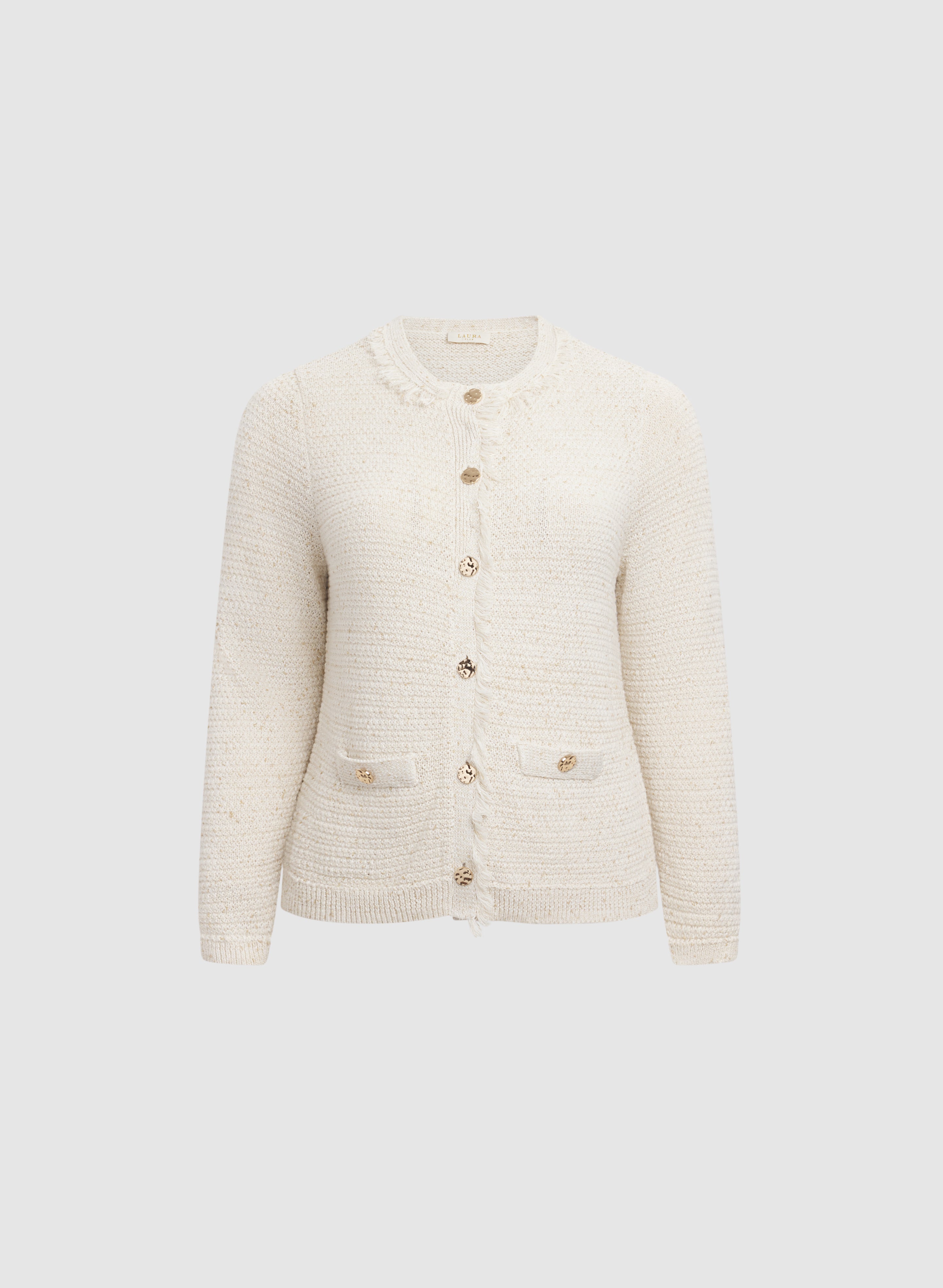 Boucle Yarn Cardigan