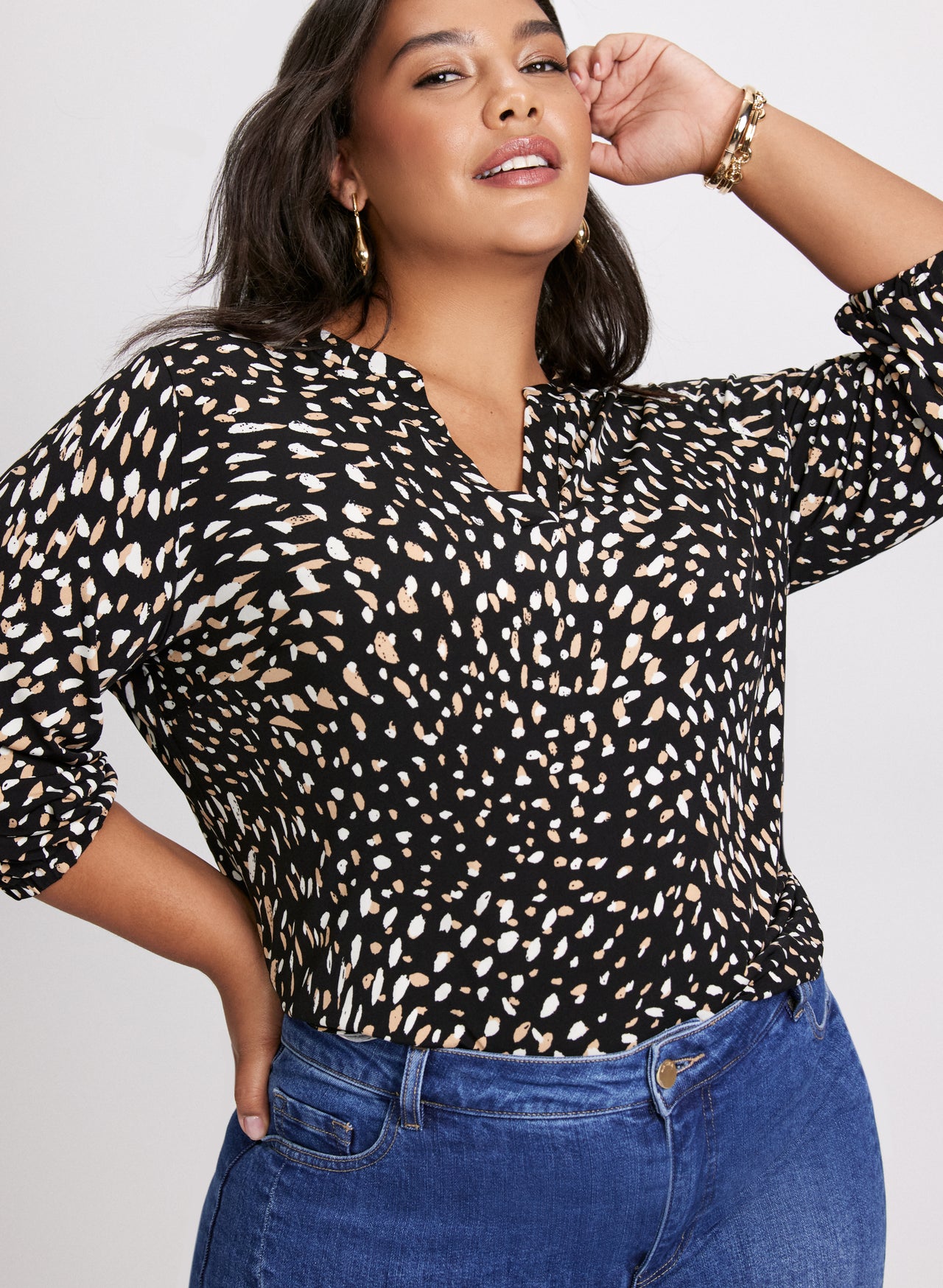 ORENDA ABSTRACT PRINT TOP