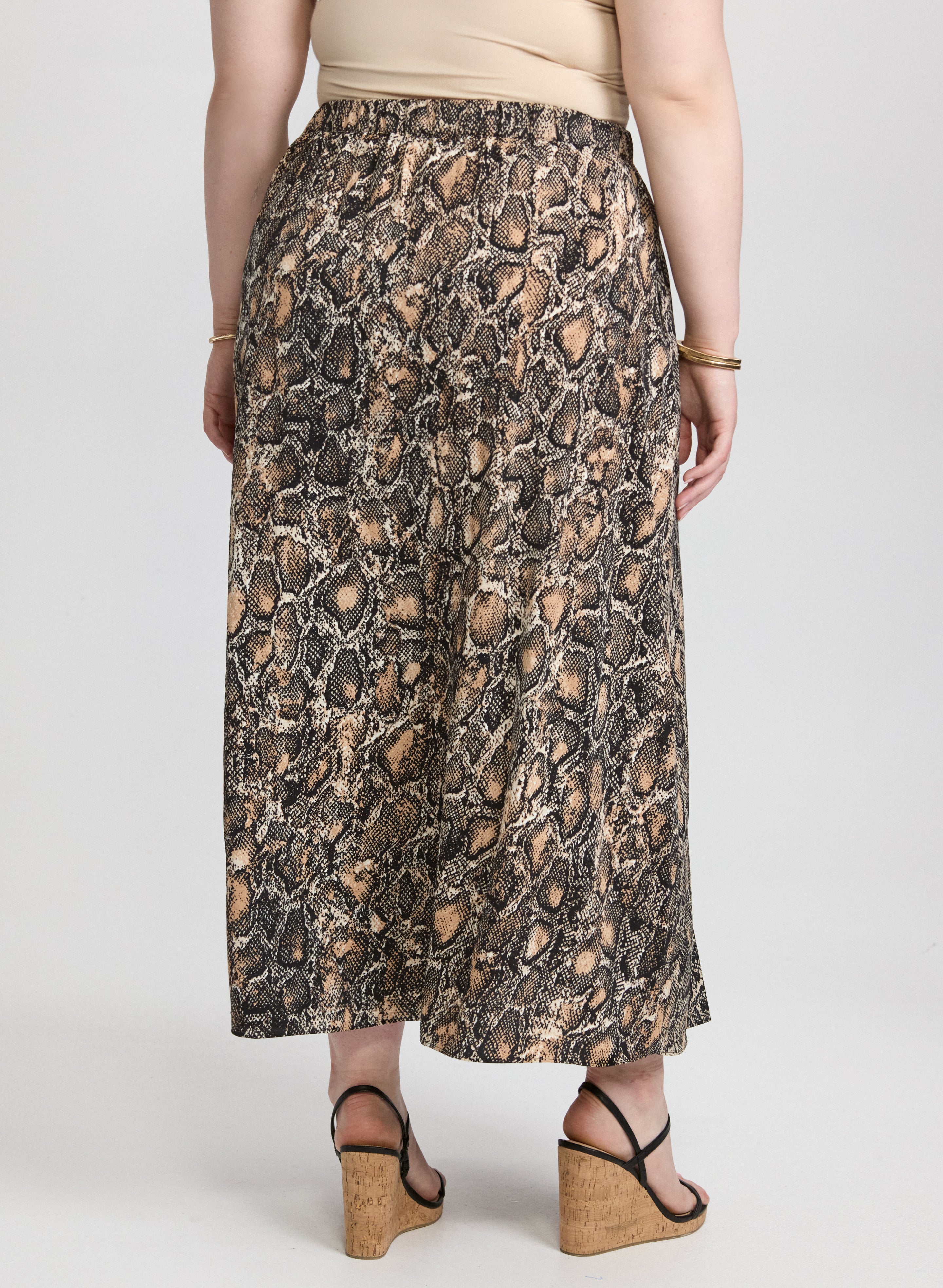 スカート MEDAILLON PRINT MESH LONG Tiger Print Mesh Maxi Skirt