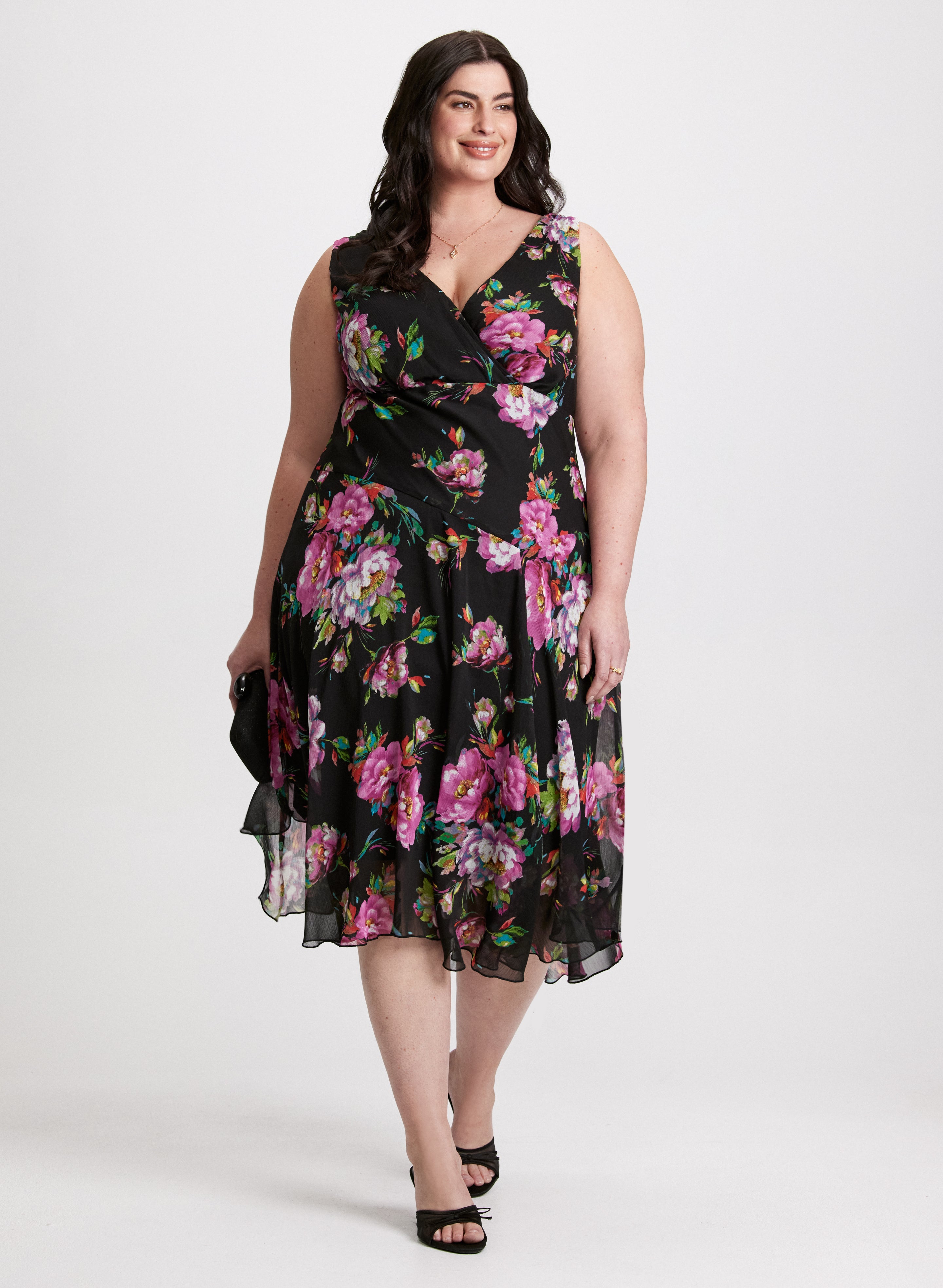 Floral Bias-Cut Dress