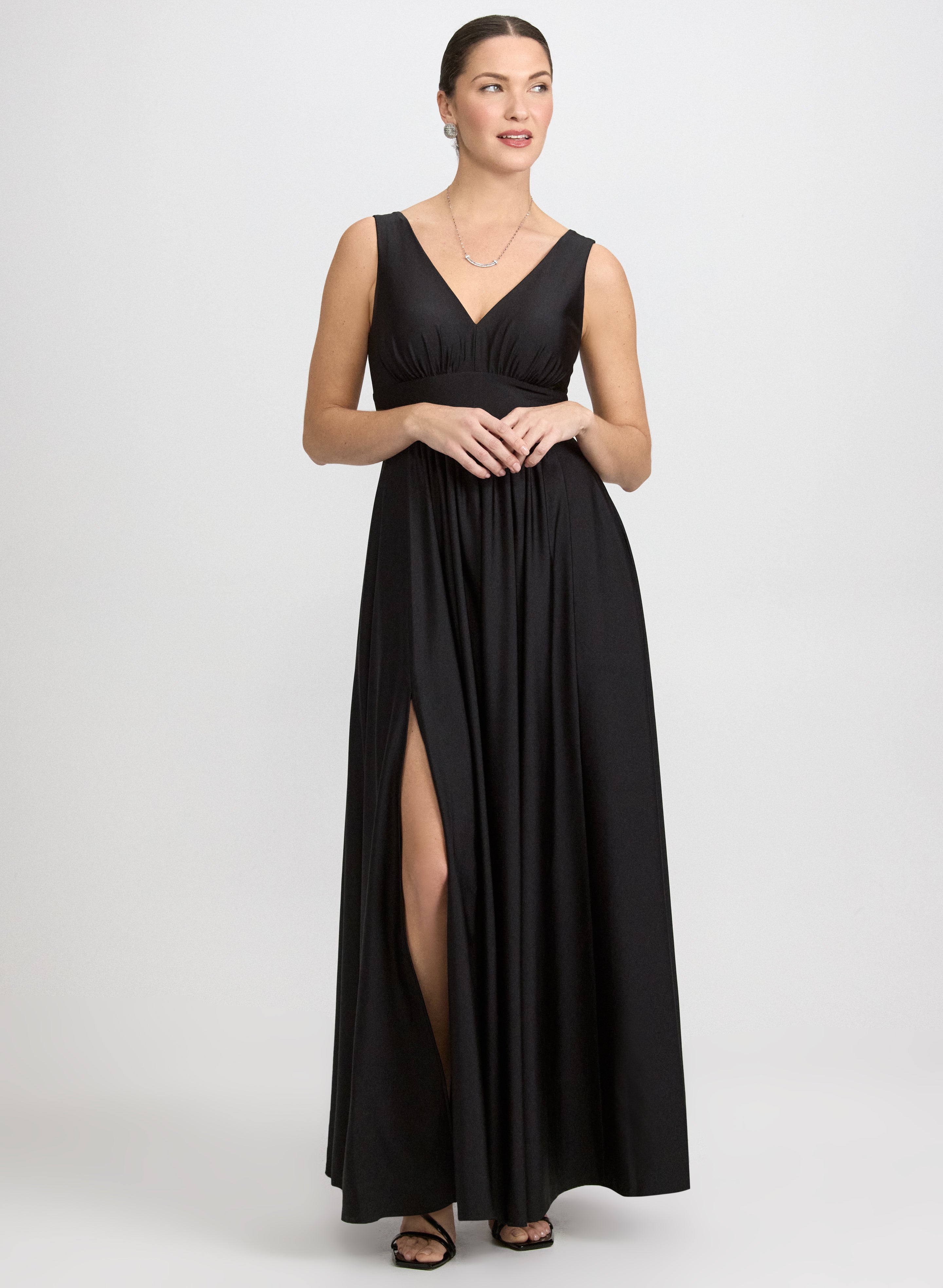 fit and flare evening dress & V-Neck Color:Mogano Brown - Black oktoberfest party outfit Vintage 1960s Saks Fifth stretch satin