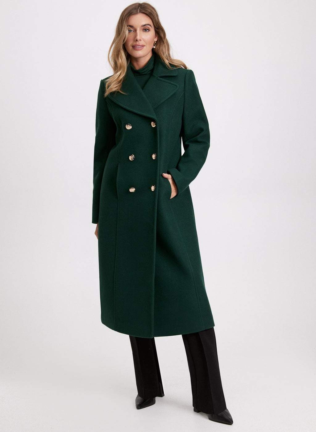 3530091 White Wool Blend Coat