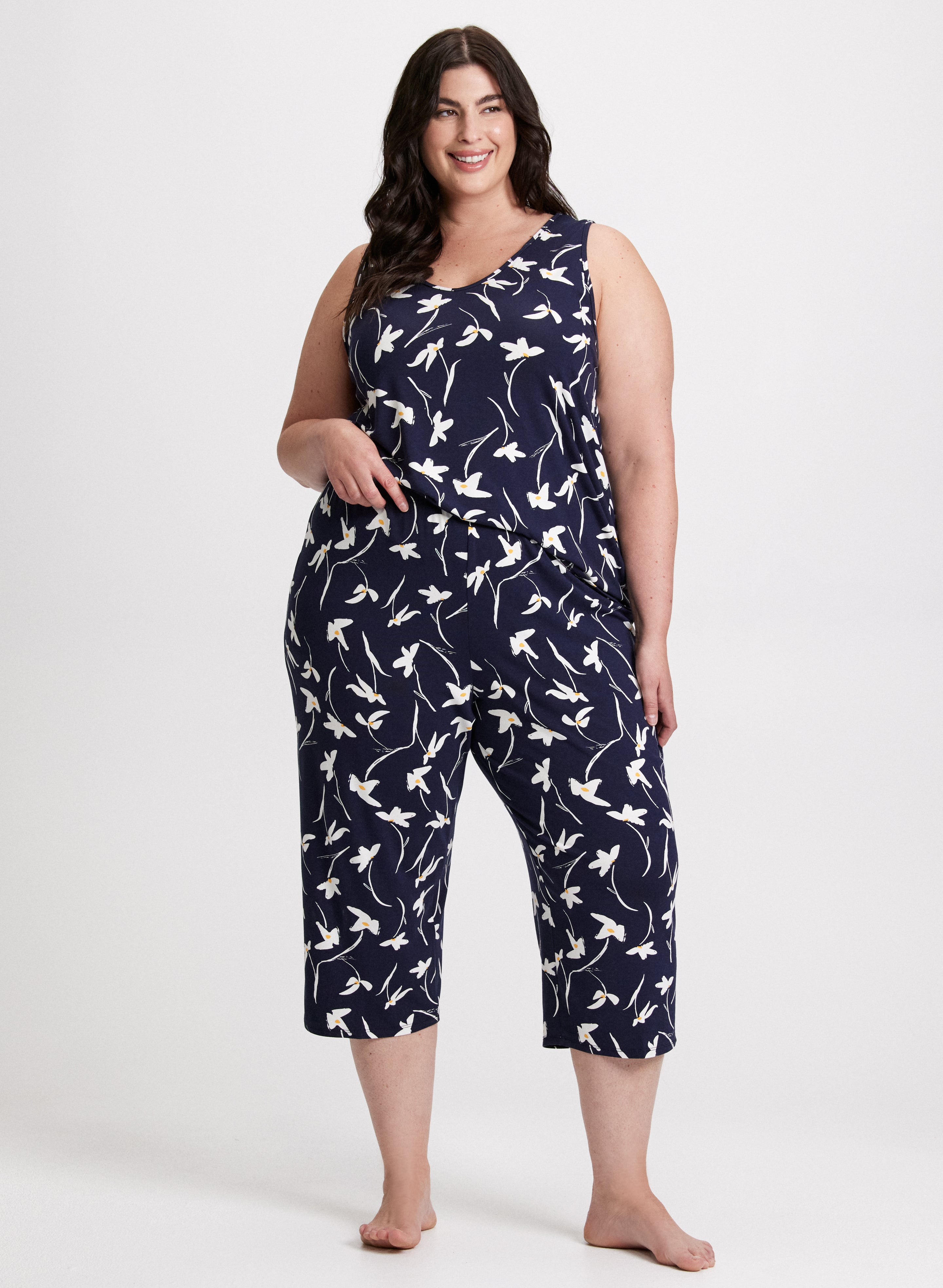 Plus size floral pajamas sale