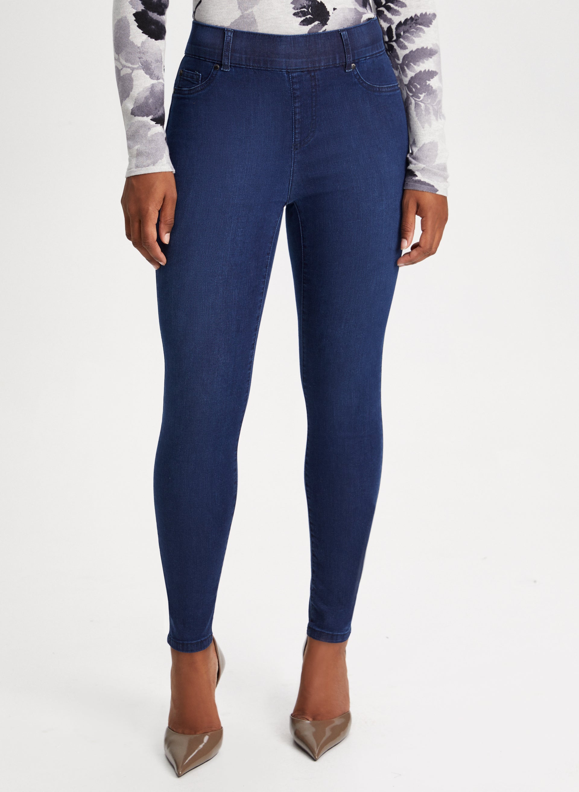 Slim Leg Pull-On Jeans