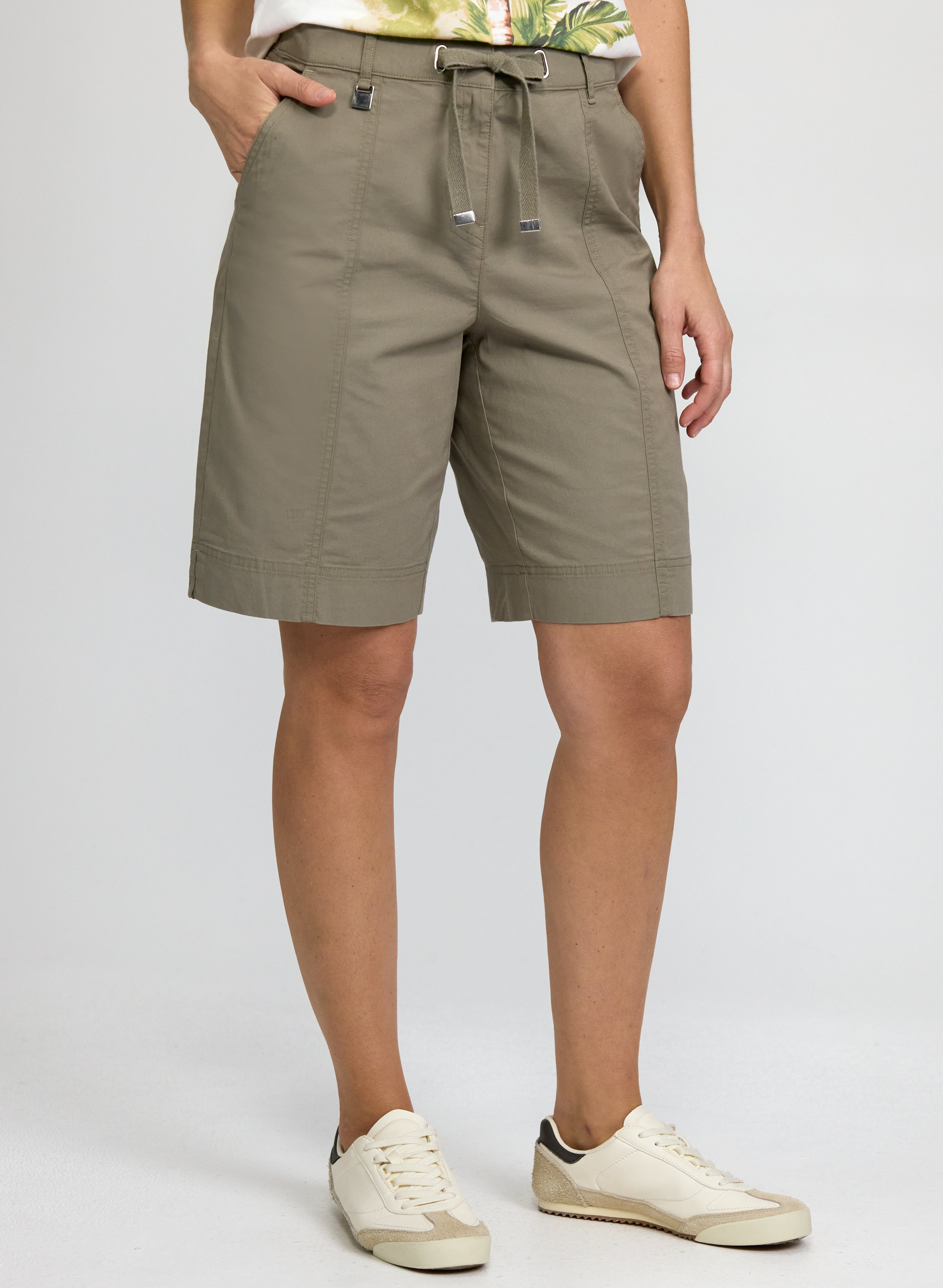 パンツ ULTERIOR SUPERFINEWOOL DRAWSTRING SHORTS Cotton-Blend Drawstring Shorts