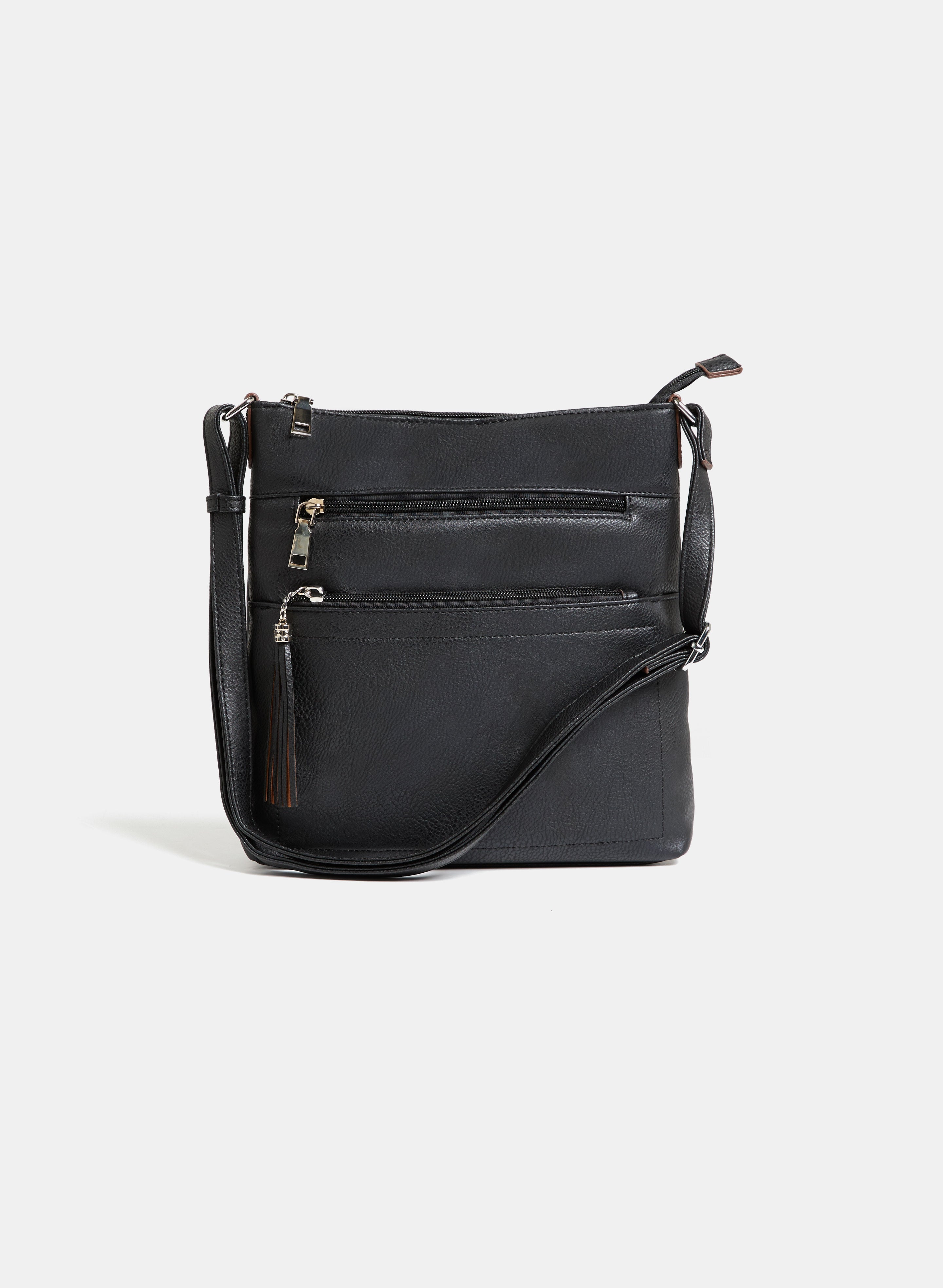 Leather black cross body bag on sale