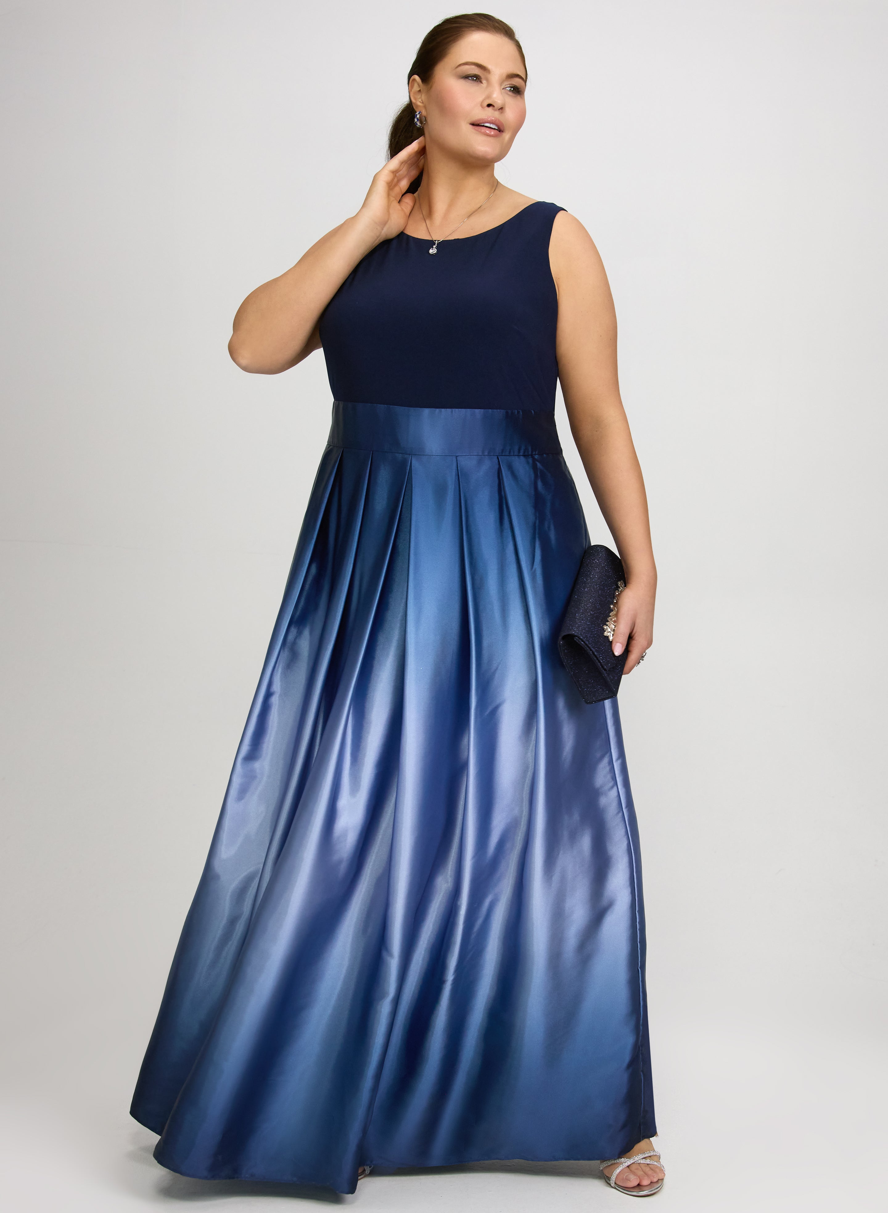 Ombre Charmeuse Dress