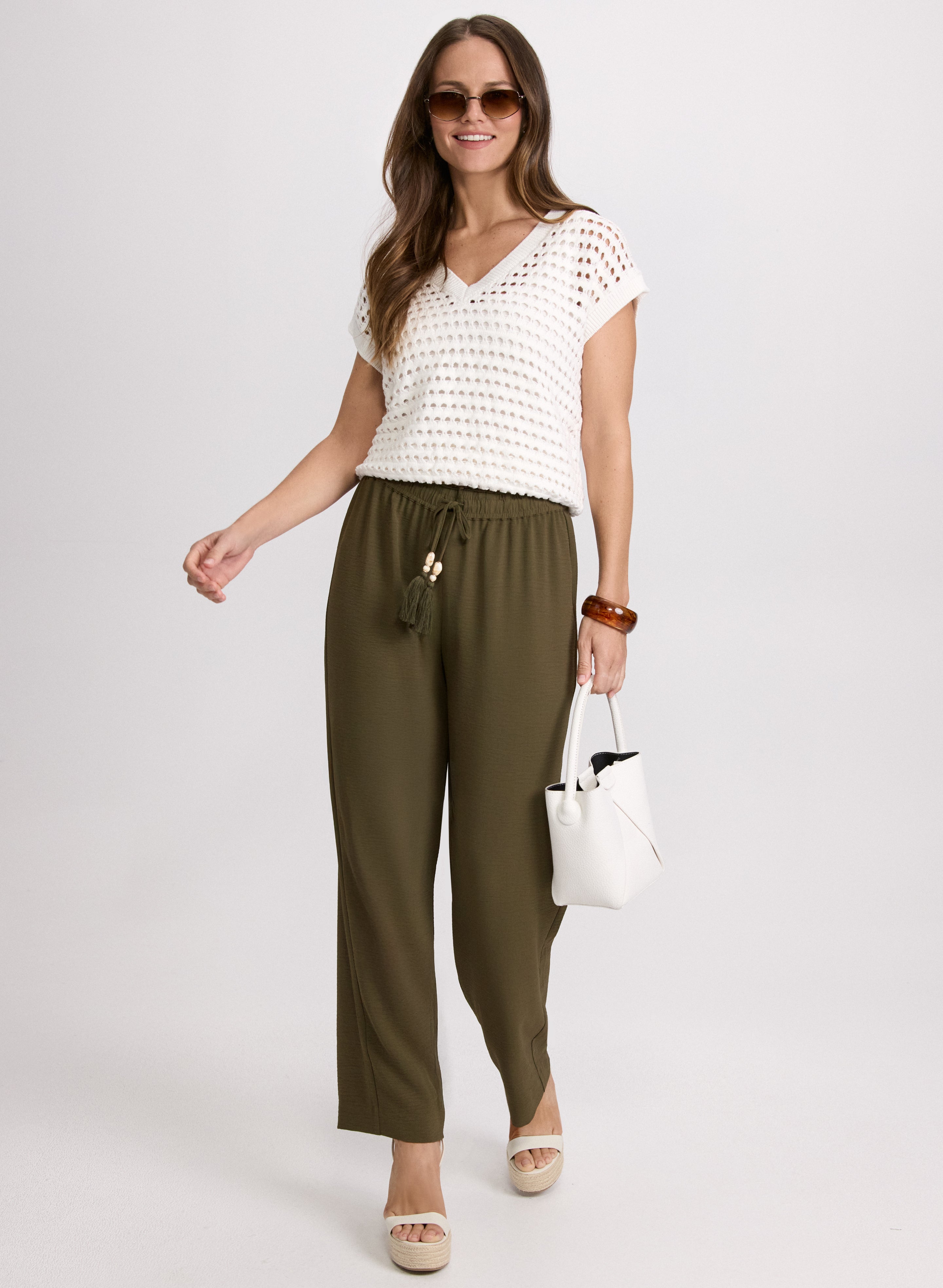 Olivia Crinkled Wide-Leg Pants