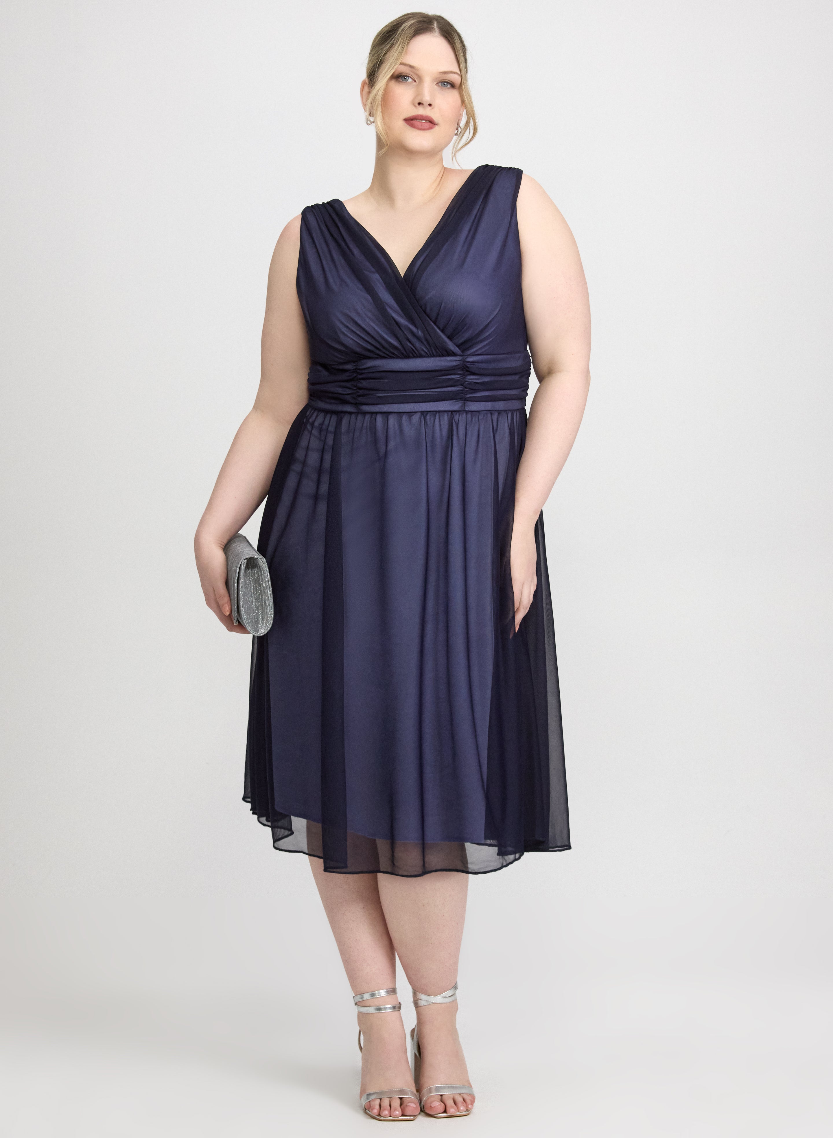 fit and flare dresses canada Women's Easy Cotton Fit-and-Flare Dress