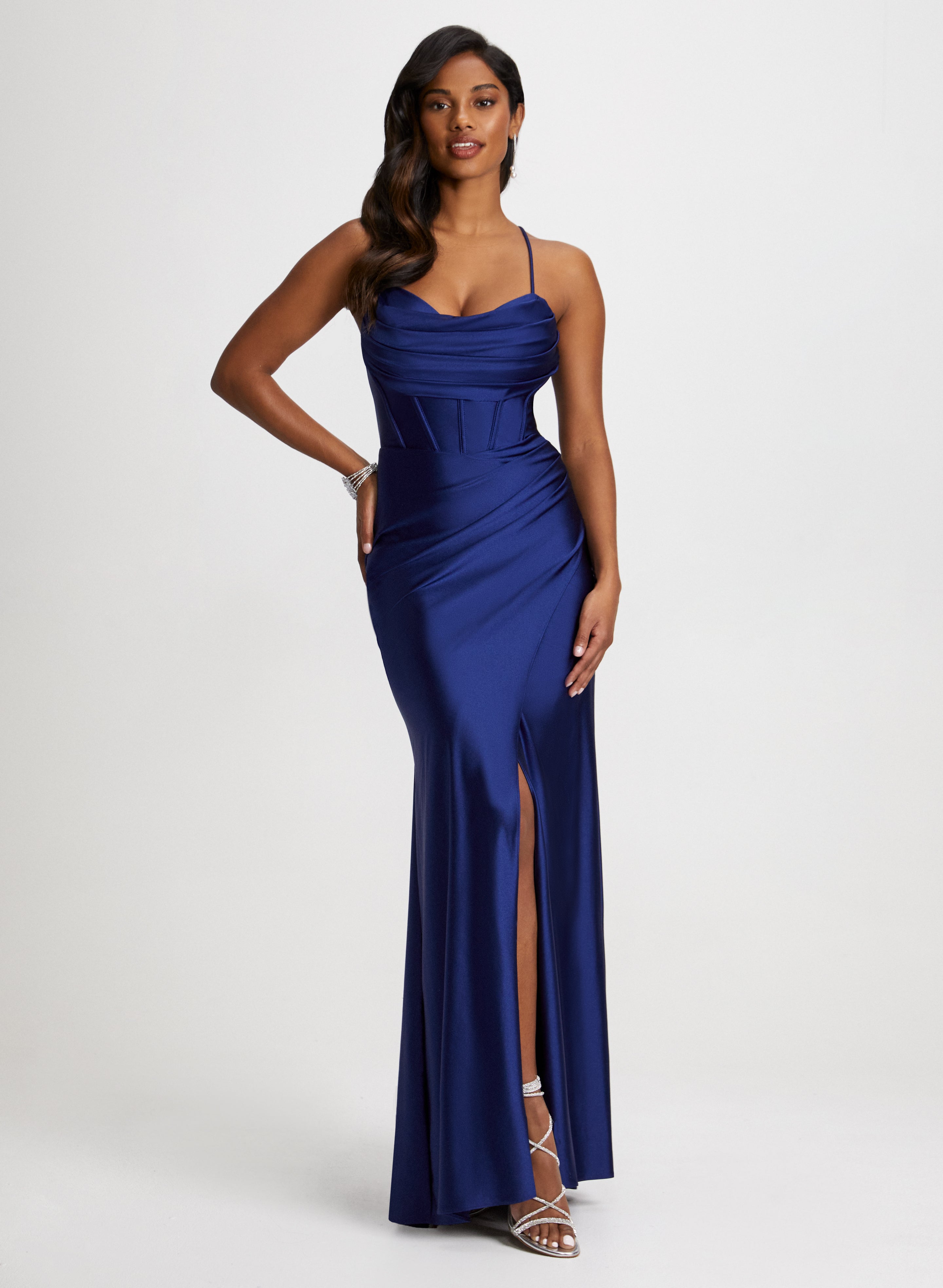 Draped Corset-Style Dress