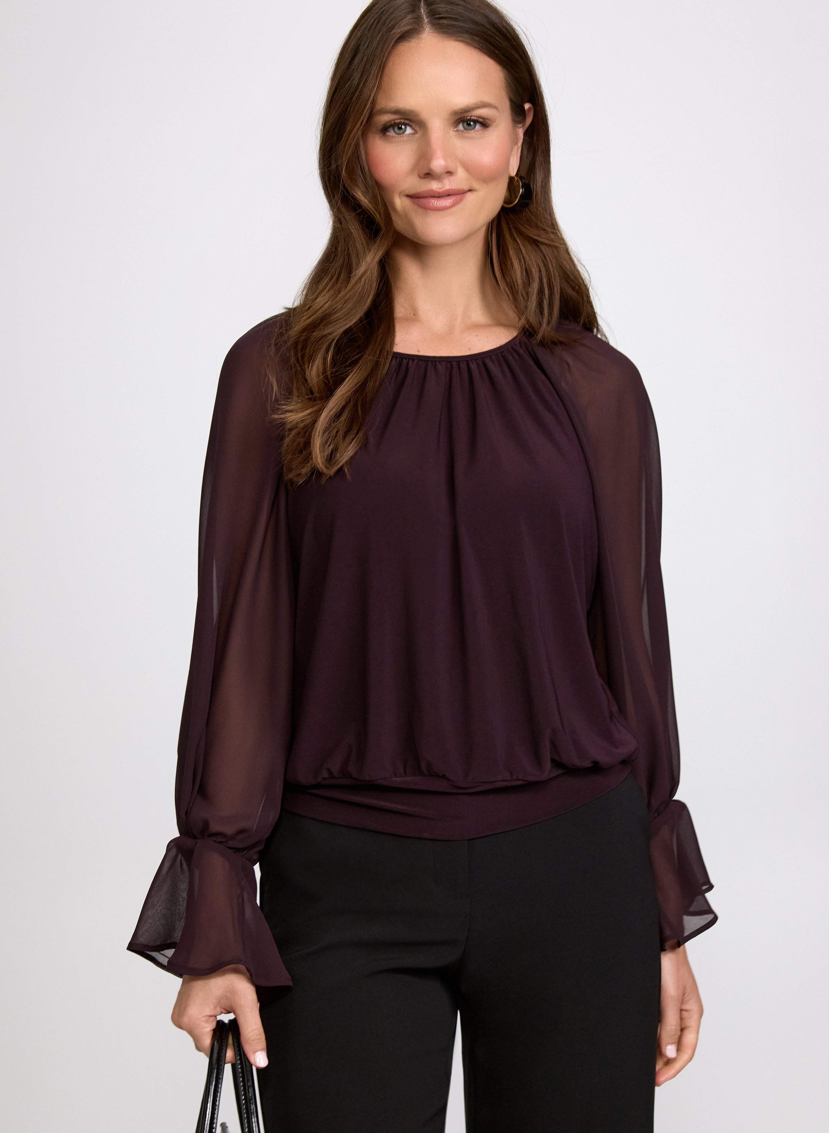 Chiffon & Jersey Top
