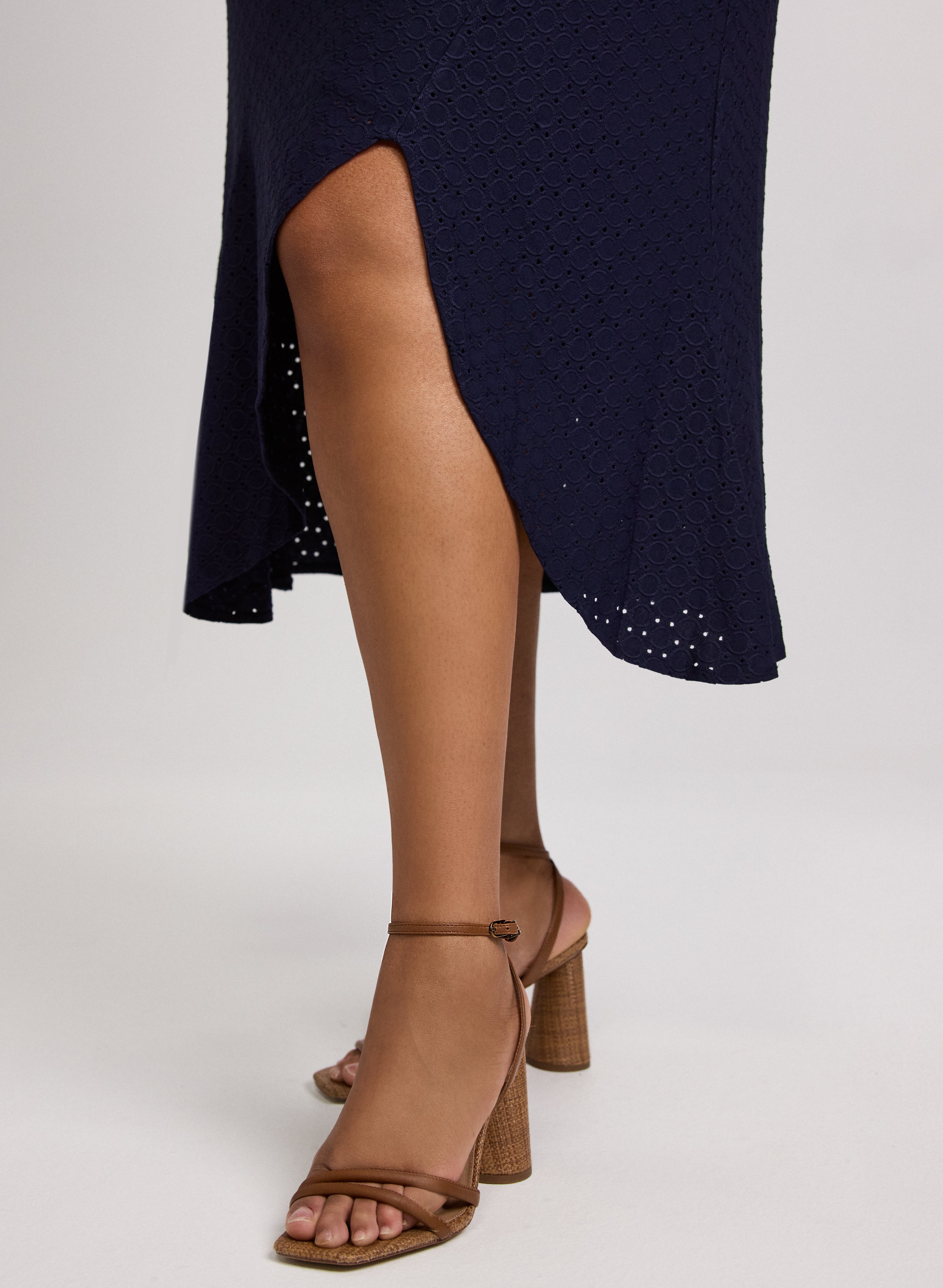 Eyelet Midi Dress