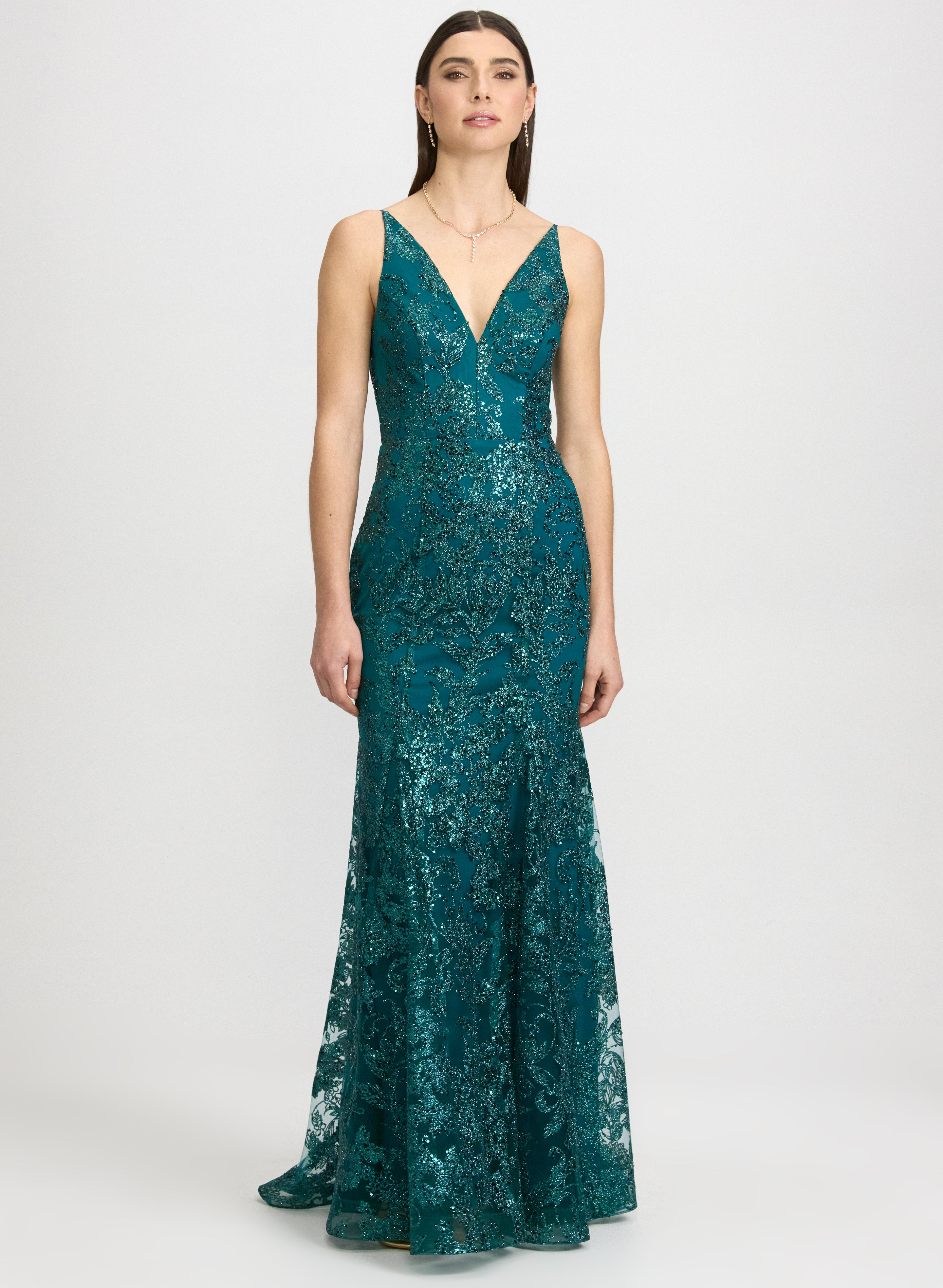 Laura Women's Sequined Floral Wedding Guest Dress, Bridesmaid Dress In Ibizia Blue, Size 0, Nylon, Evening Dresses And Occasion Wear