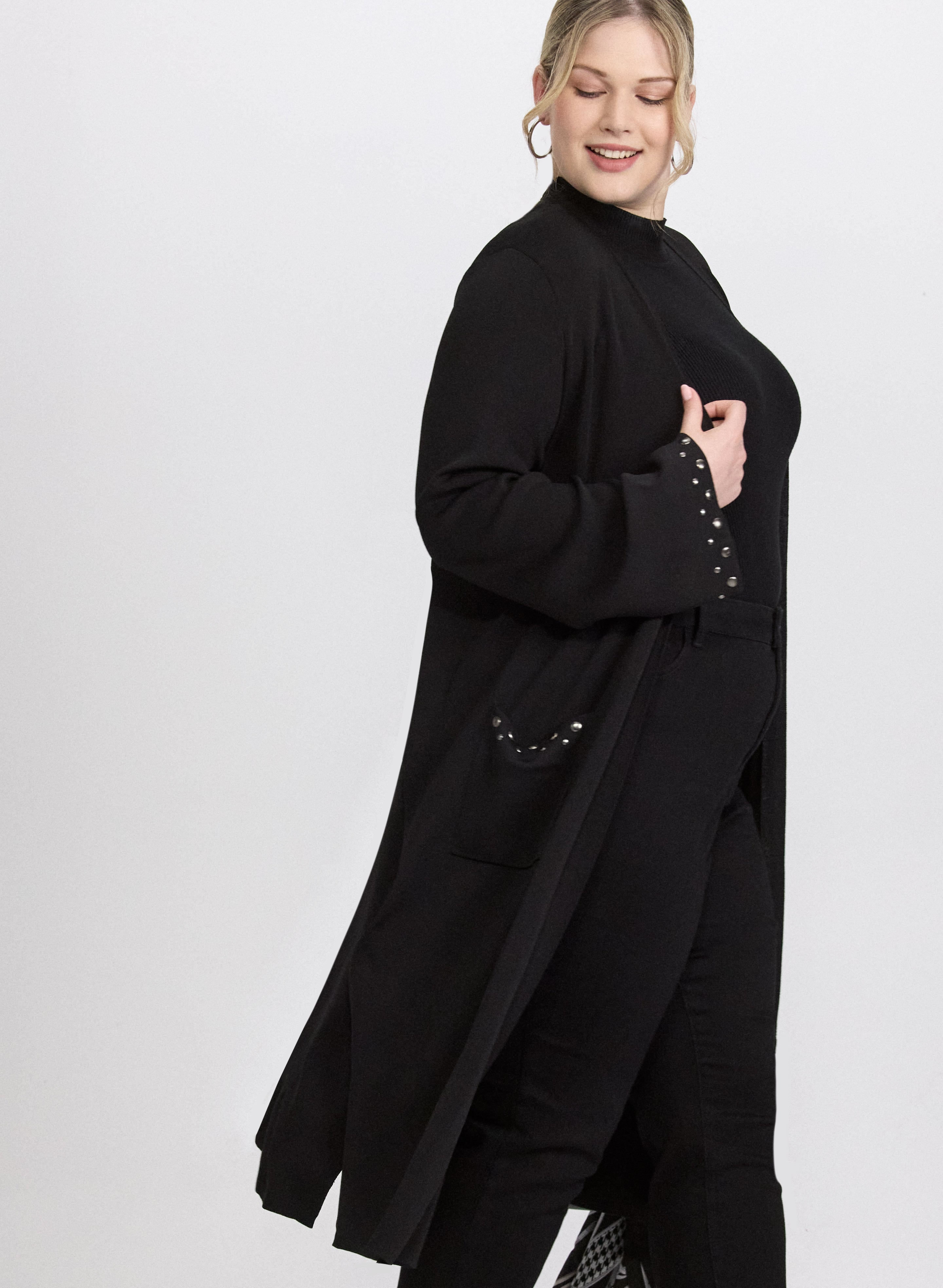 Joseph Ribkoff - Embellished Open-Front Cardigan