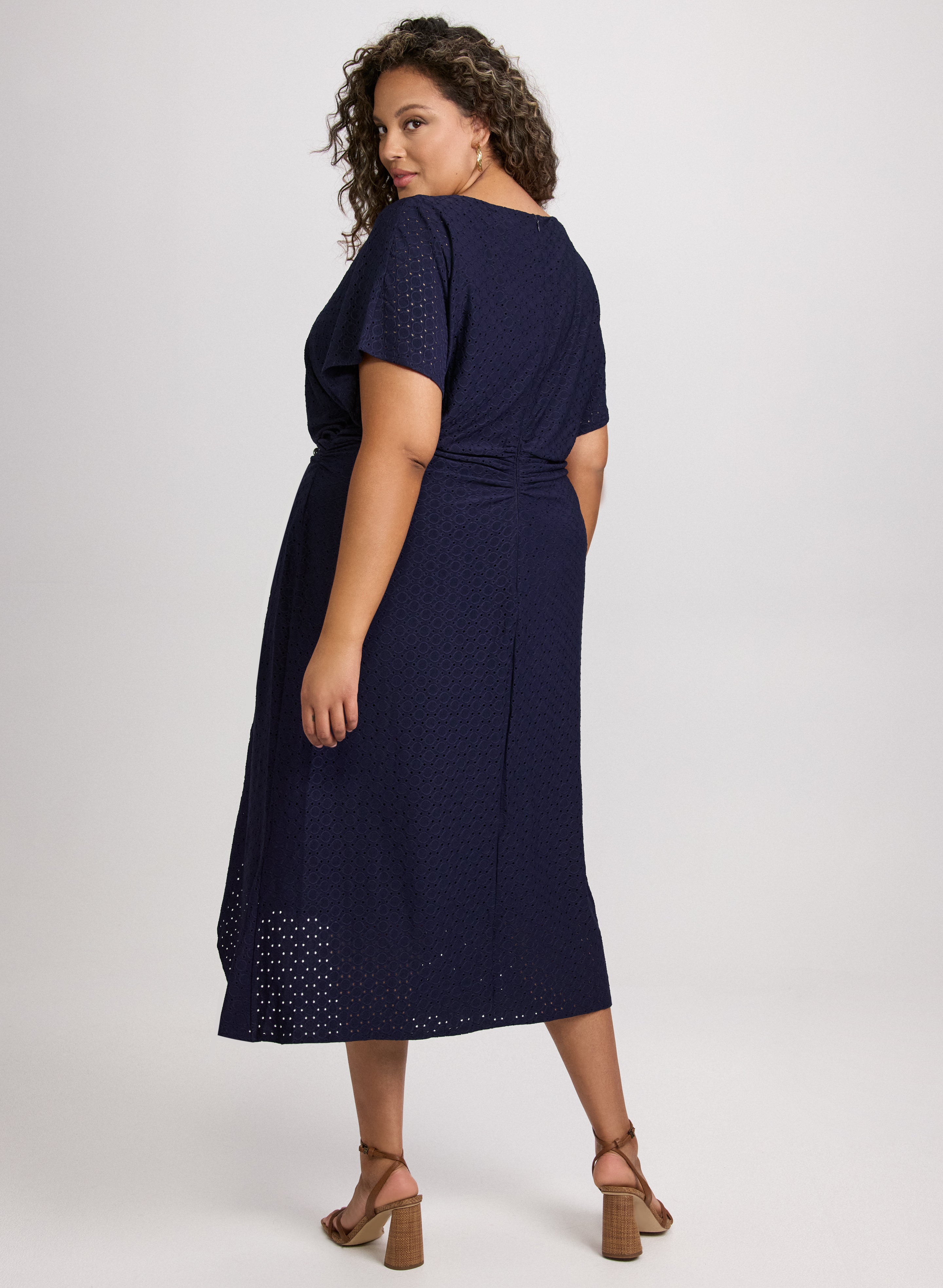 Eyelet Midi Dress