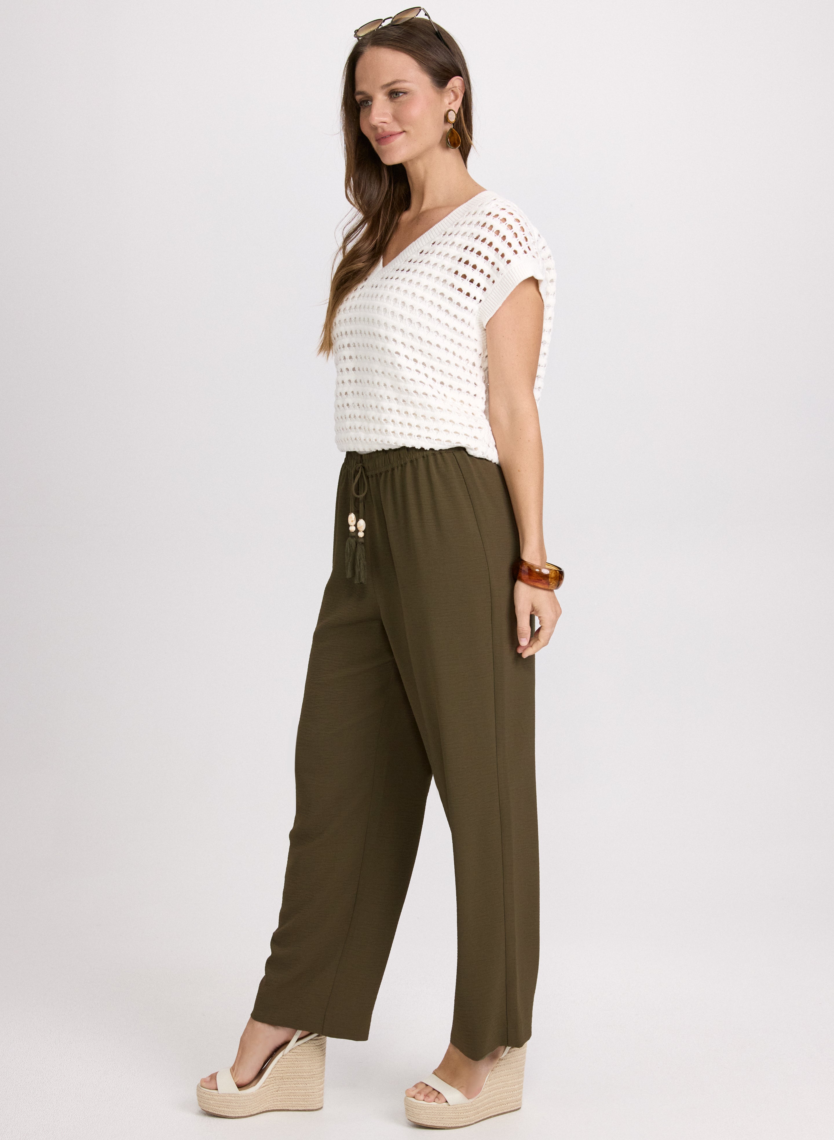 Olivia Crinkled Wide-Leg Pants