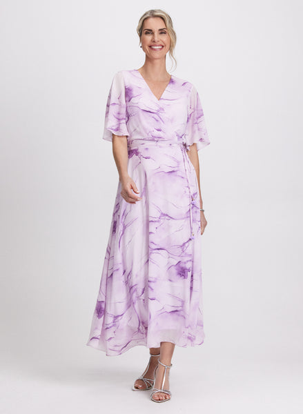 【mauve beige】Paddington Long Dress Mauve Embellished Chiffon Maxi Dress - QUIZ Clothing