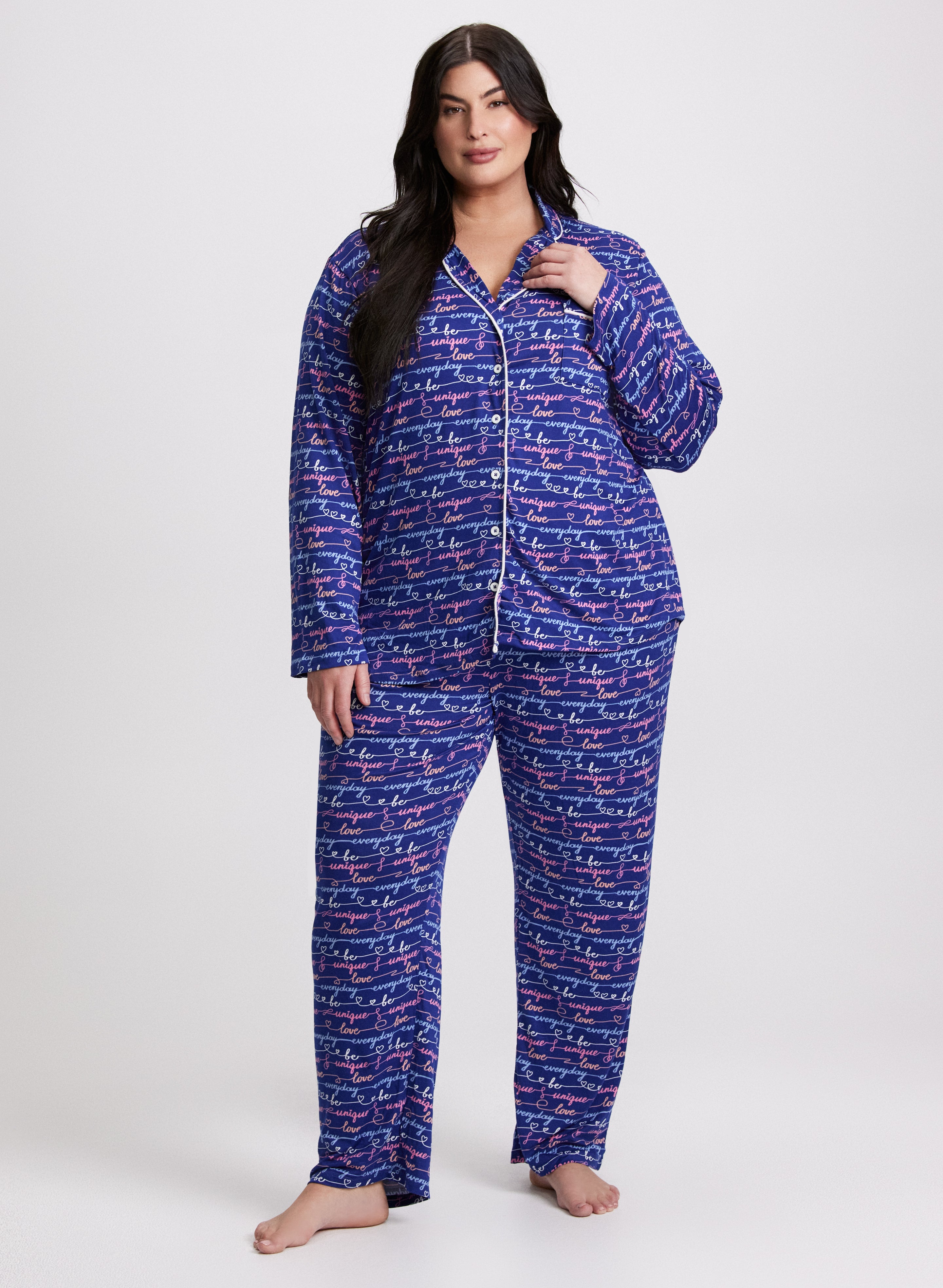 Text Print Pyjama Set