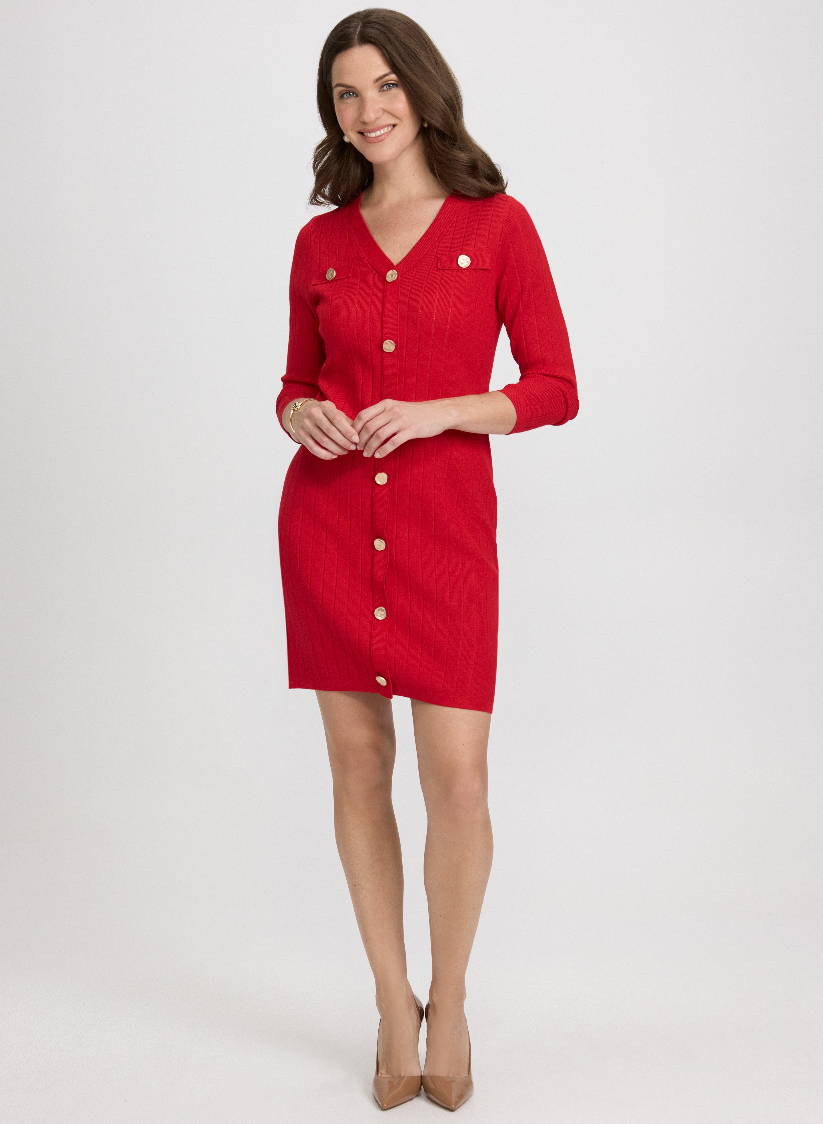 laura Button-Down Sweater Dress | Clothing laura Button-Down Sweater Dress | Clothing
