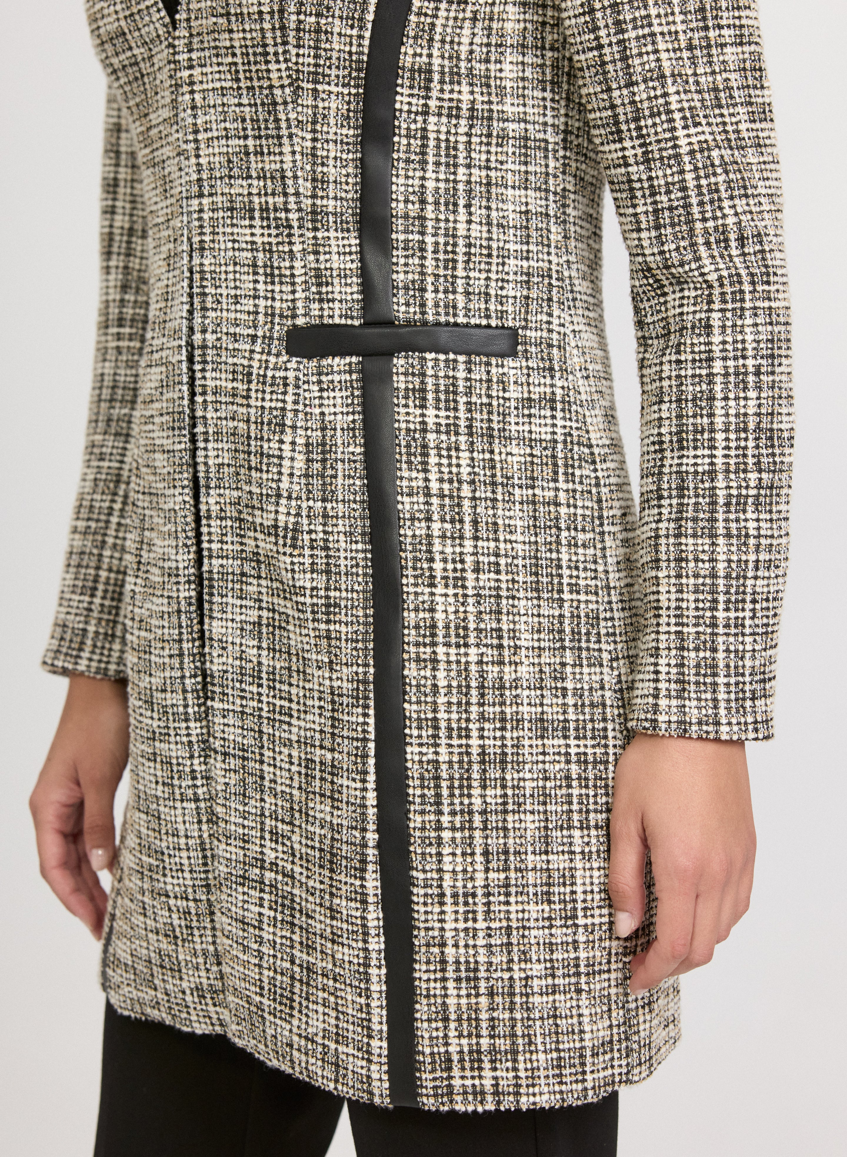 Tweed Open-Front Coat
