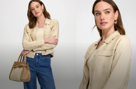 Geometric Zip Front Blouse