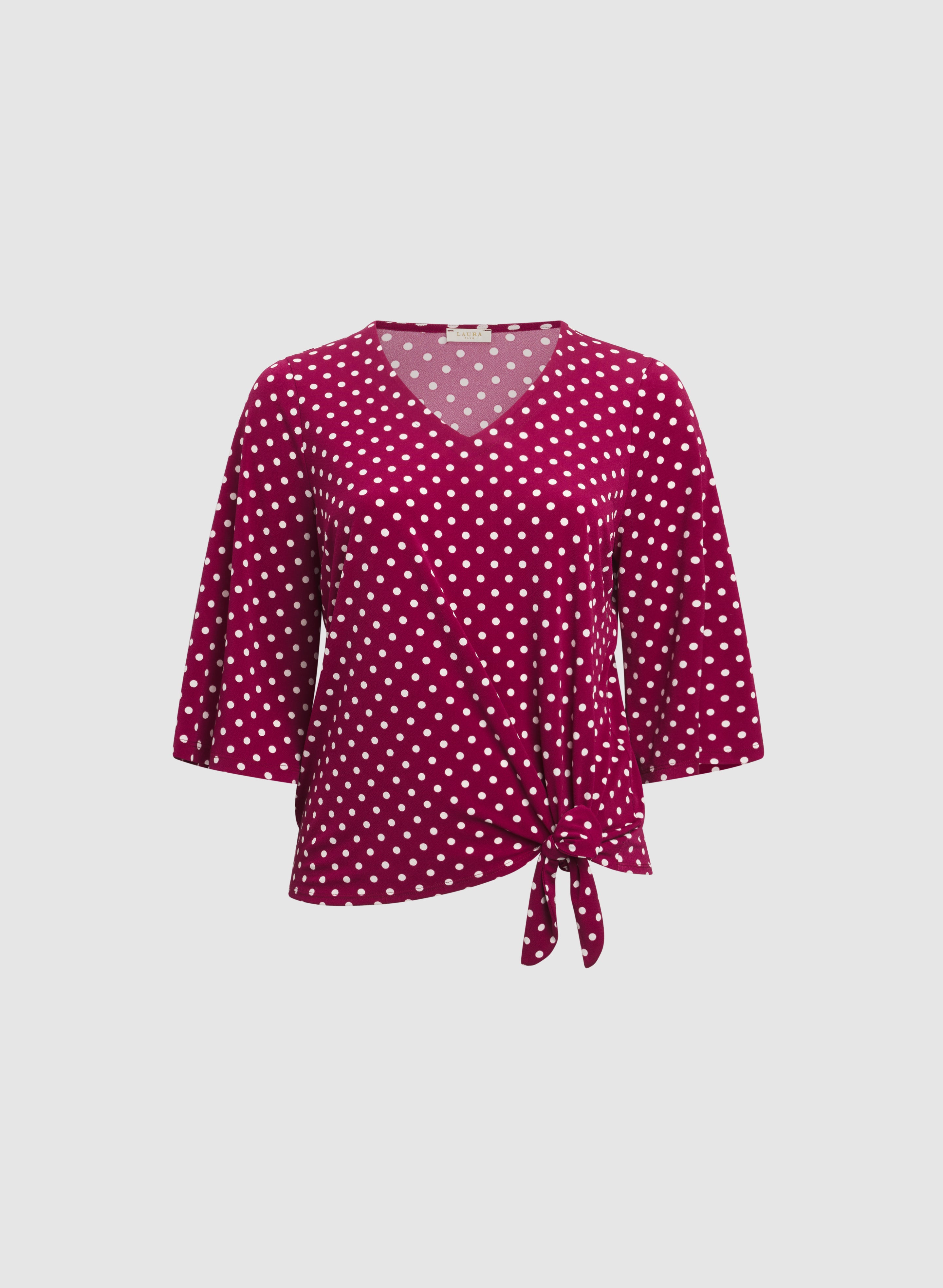 Knotted Polka Dot Top