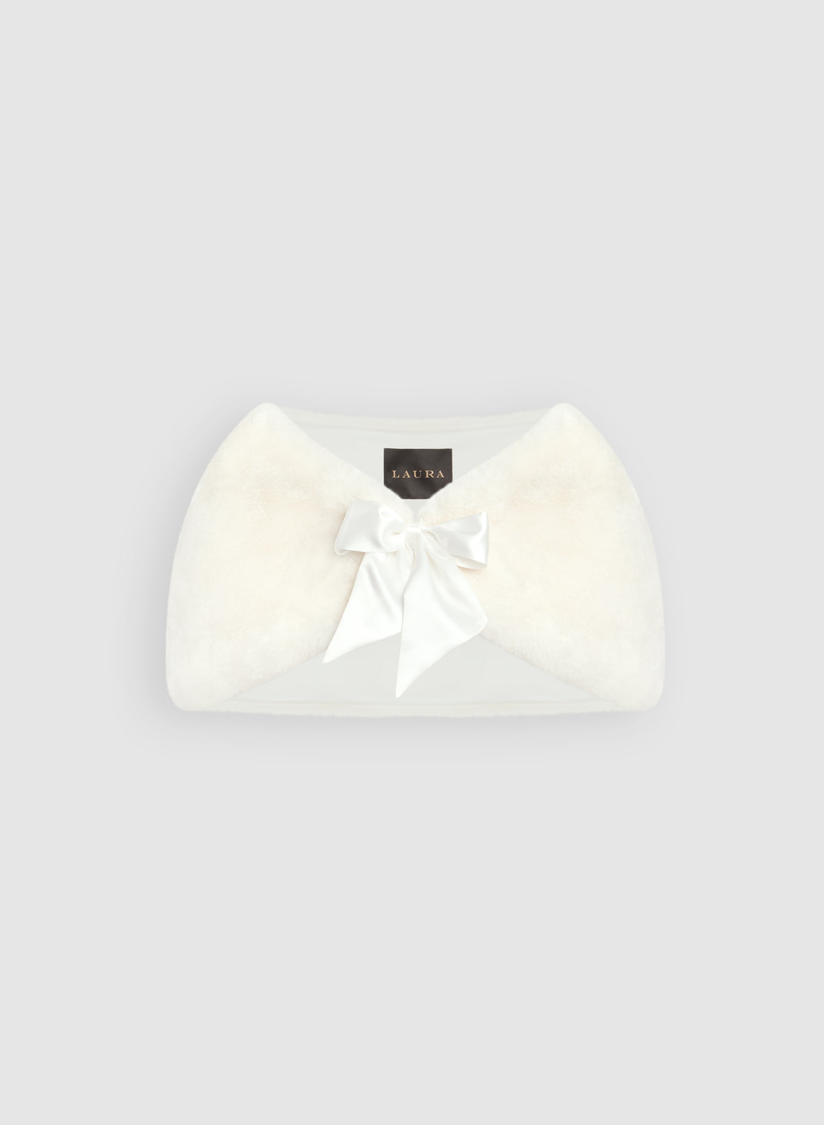 Satin Tie Faux-Fur Stole