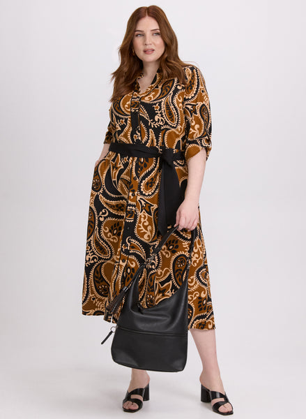 ドレス Original paisley pattern dress Paisley Print A-Line Dress