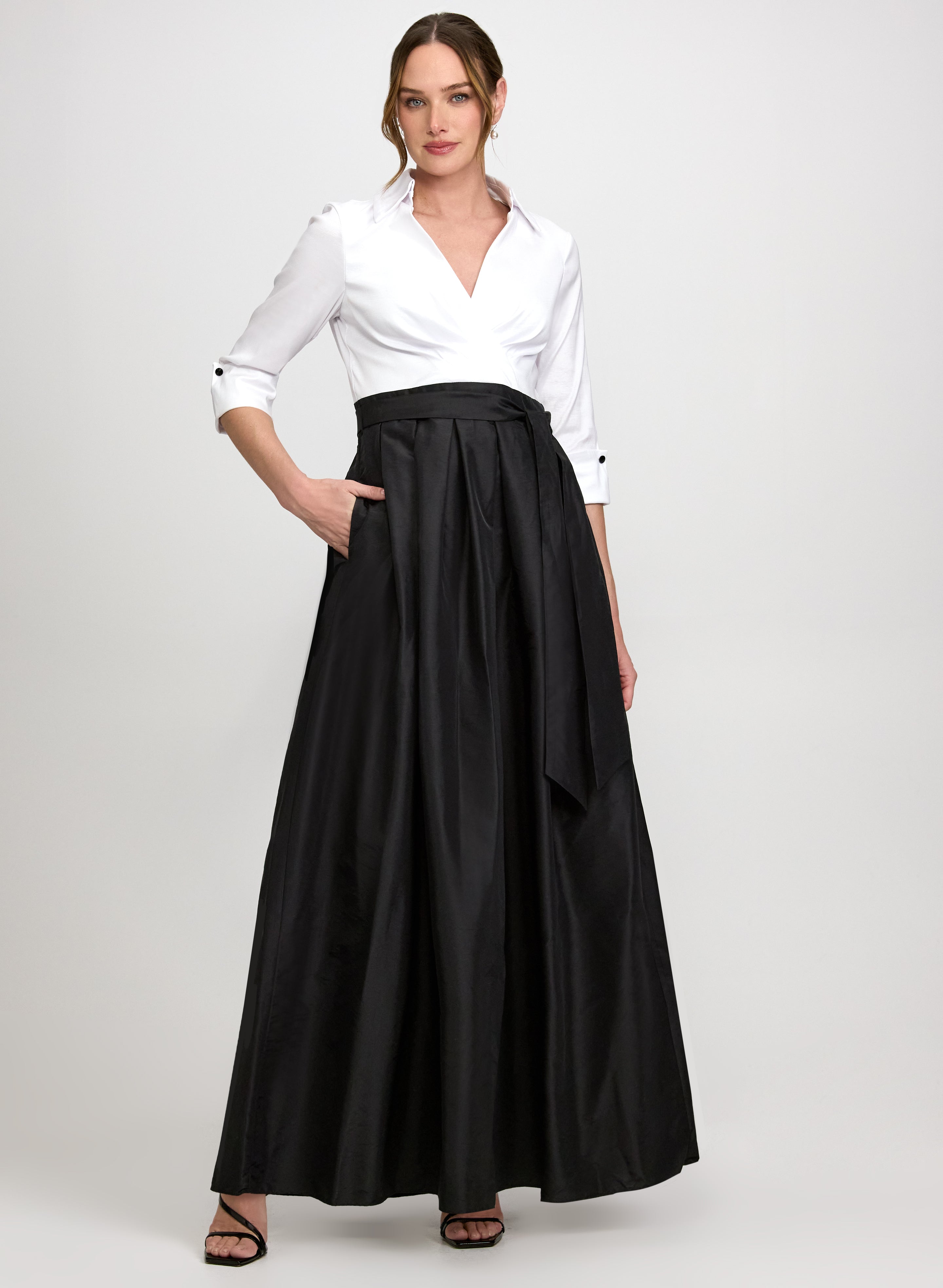 Taffeta Fit & Flare Dress Taffeta Fit & Flare Dress