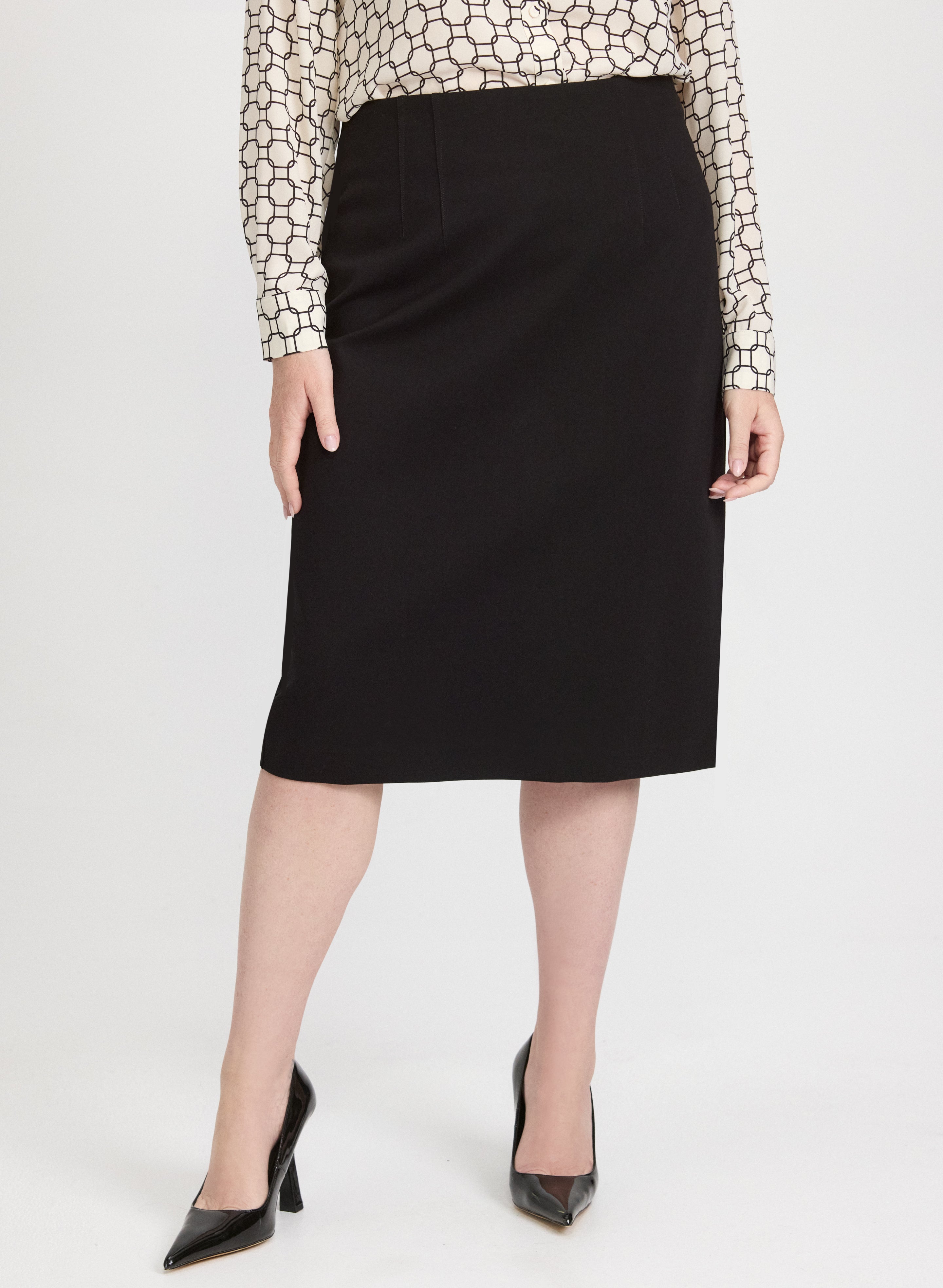 High-Rise Pencil Skirt