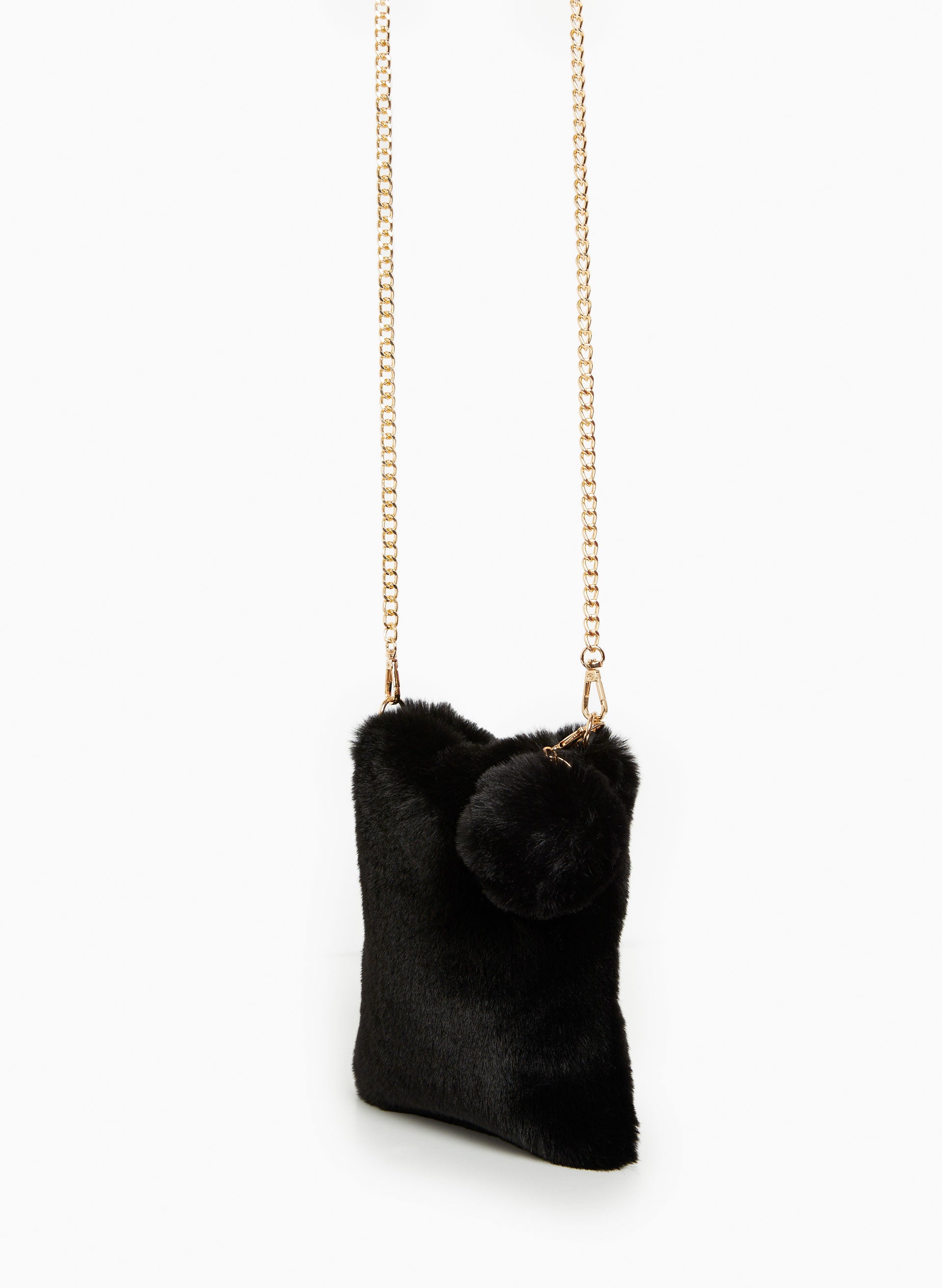 Faux Fur Pompom Bag