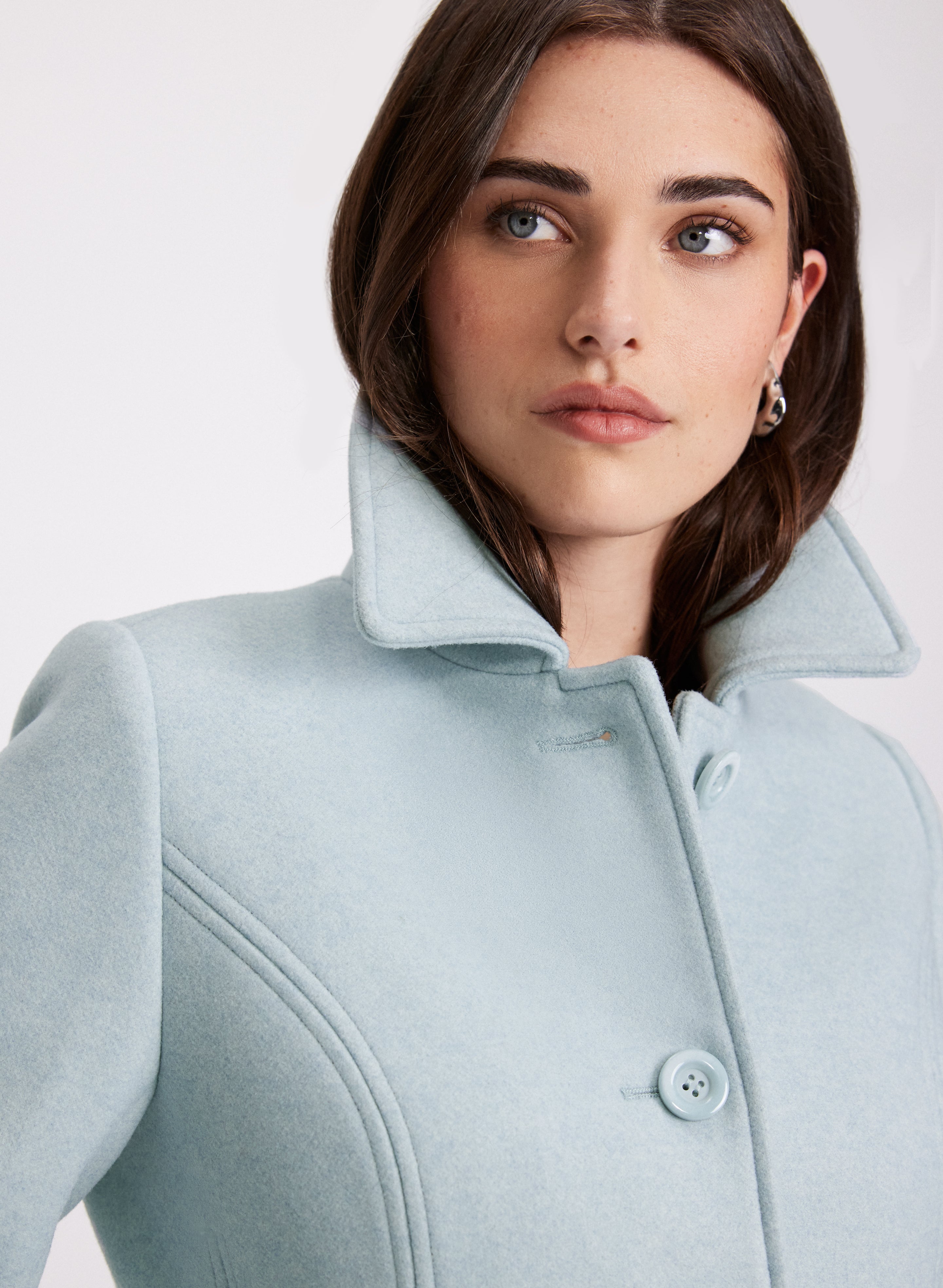 Stretch Wool-Blend Coat